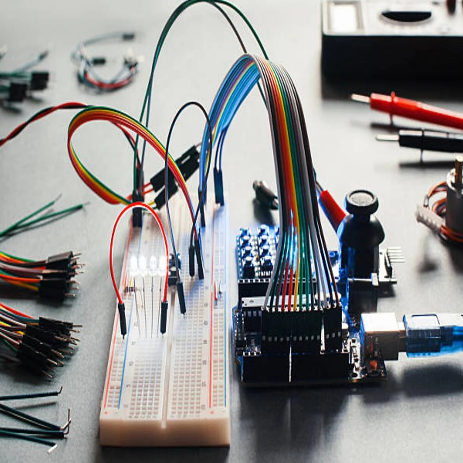 QUARKZMAN Femmina a Femmina Cavo a Nastro da 40 Pin per Breadboard 2.54mm Passo Cavi a Nastro Elettronici da 50cm per Progetti Elettronici Breadboard Confezione da 2