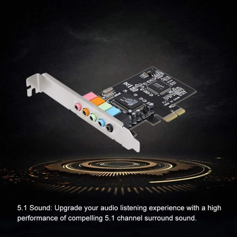 Orton Scheda Audio PCIe 5.1, Surround 3D, PC Chip CMI8738 per Windows XP/7/10