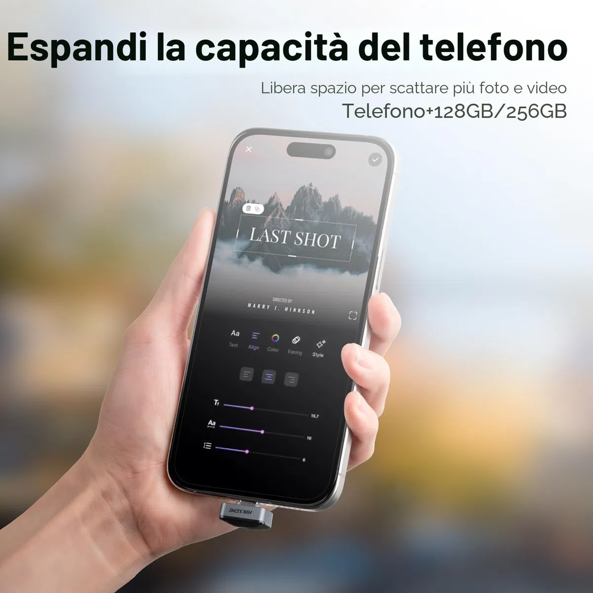 HIKSEMI Chiavetta USB 128GB, Unità Flash a Stato Solido USB 3.2 Velocità Fino a 450 MB/s, Mini Type-C SSD Esterno per iPhone 15/16, Laptop, MacBook, Android, TV, Audio per auto