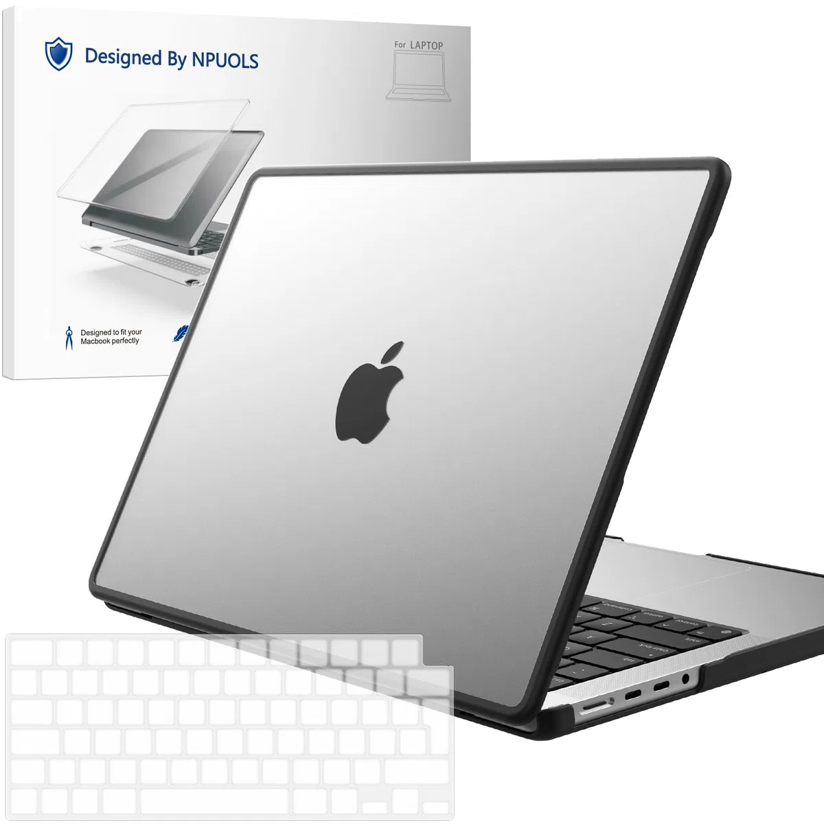 Cover per MacBook Pro 14 Pollici M5 2026-2021 M4 M3 M2 M1 Pro Max A3426 A3427 A3434 A3112 A3401 A3185 A2918 A2992 A2779 A2442, Custodia Rigido Bordo TPU Resistente alle Rotture, Opaca
