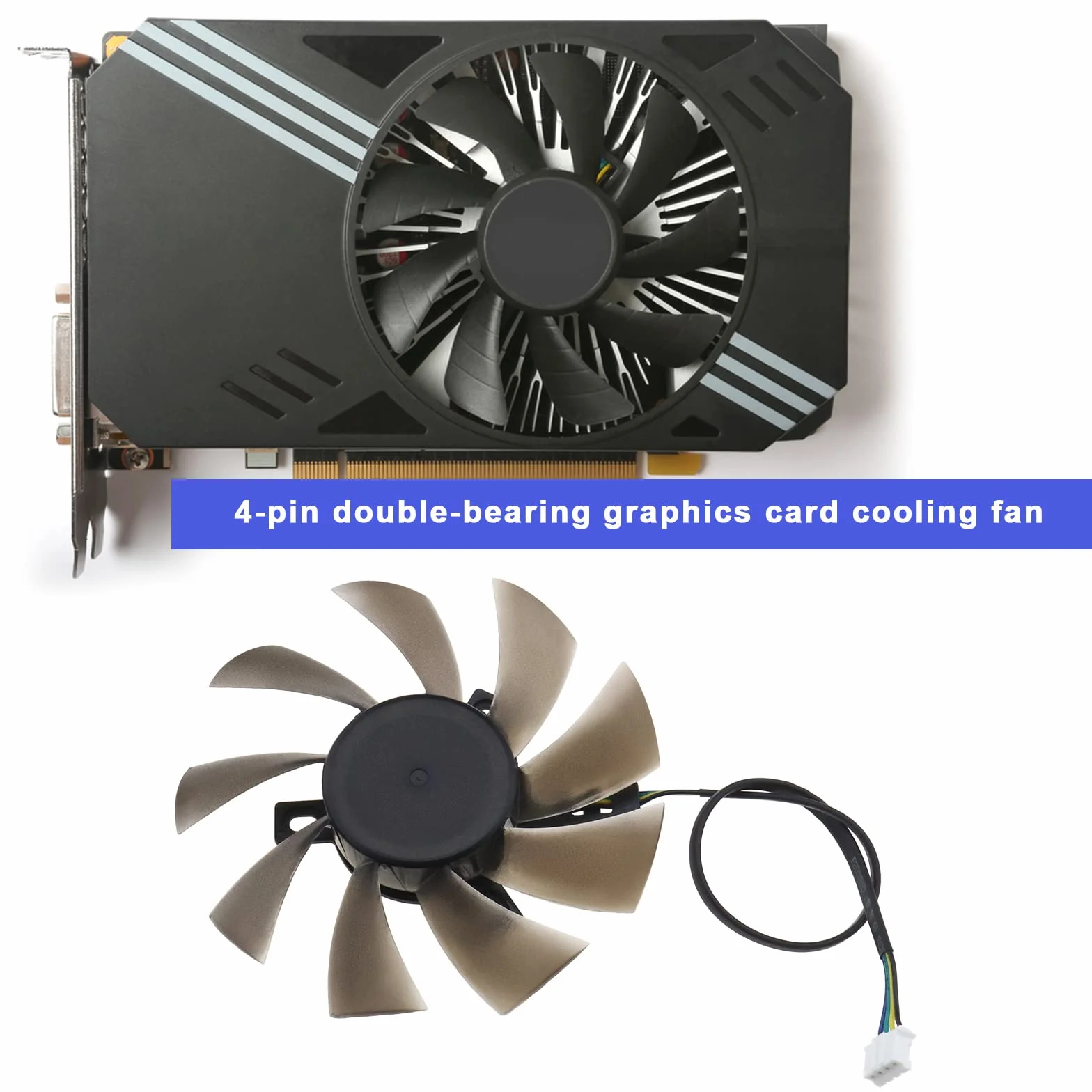 Ventola di raffreddamento della scheda video con cuscinetto a sfere a 4 pin 0.5AMP 12V compatibile con Zotac GTX 1060 3GB/1060 Mini Scheda Grafica Componenti Computer
