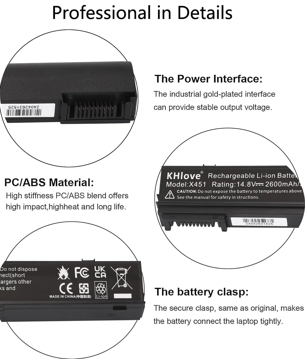 A31N1319 A31LJ91 Laptop Batteria per Asus X551 X551C X551CA X551M X551MA X551MAV R512 R512C D550 D550C D550M F551C F551CA F551M F751L R508CA R512CA X451 X451CA X451MAV X751L A41N1308 A31LJ21
