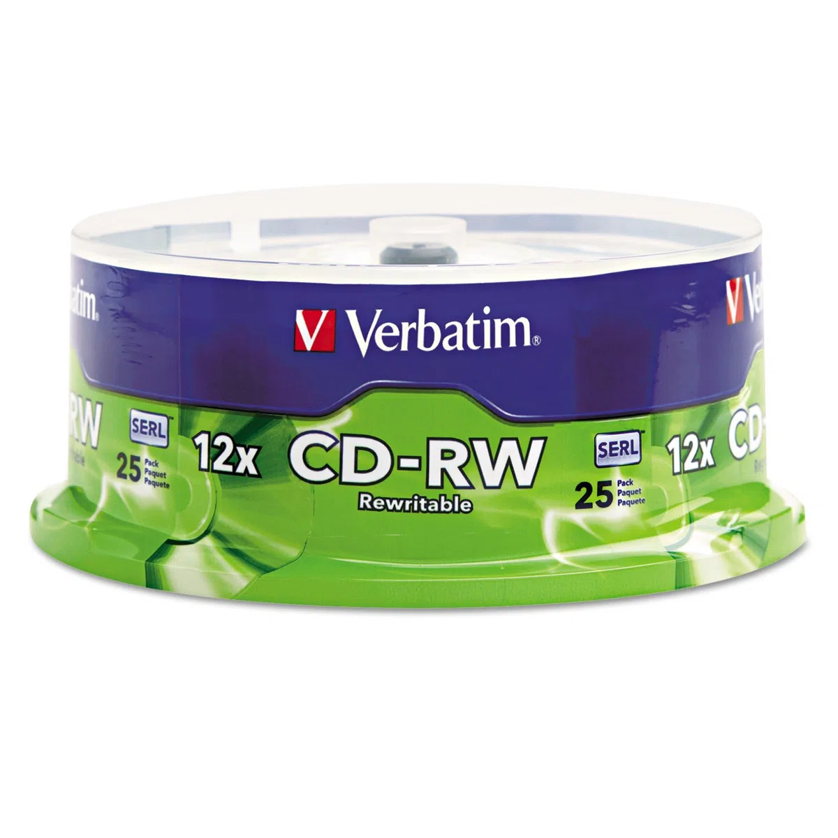 Verbatim CD-RW 80MIN 700MB 4X-12X High Speed Branded 25pk Spindle