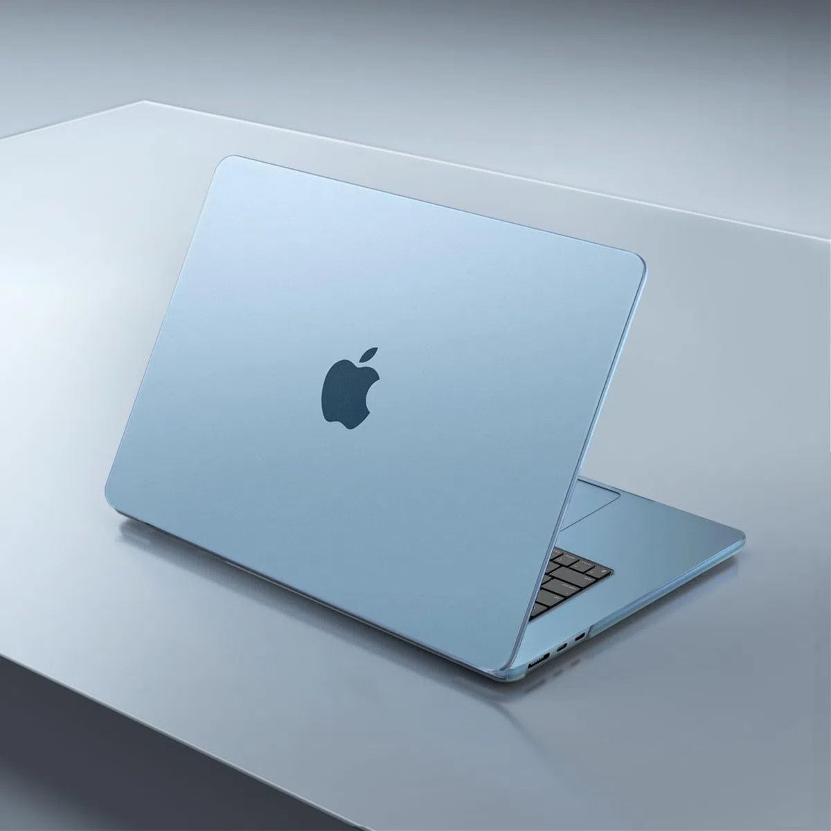 MOSISO Cover Compatibile con MacBook Air 15 Custodia M5 M4 M3 M2 2026 2025-2023 A3448 A3241 A3114 A2941, Cover per Macbook Air 15 Pollici M5 M4 M3 M2&Copritastiera&Pellicola&Borsa, Celeste