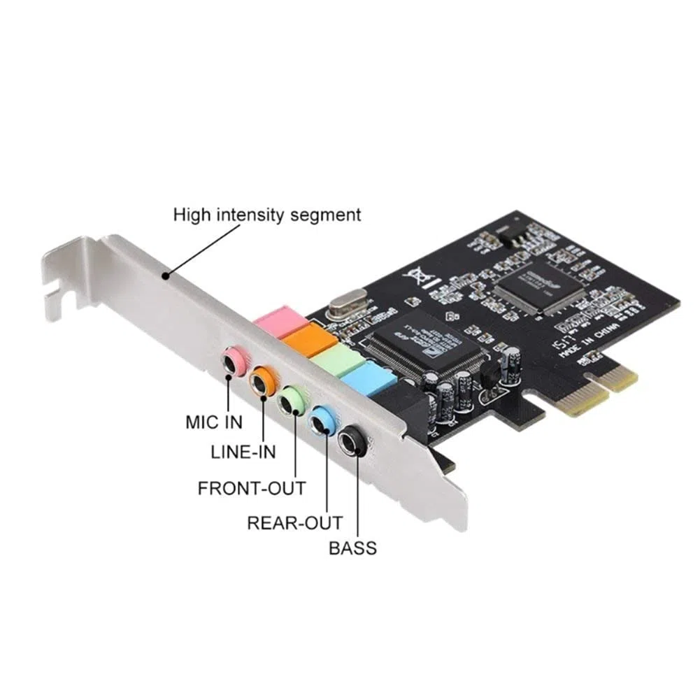 Orton Scheda Audio PCIe 5.1, Surround 3D, PC Chip CMI8738 per Windows XP/7/10