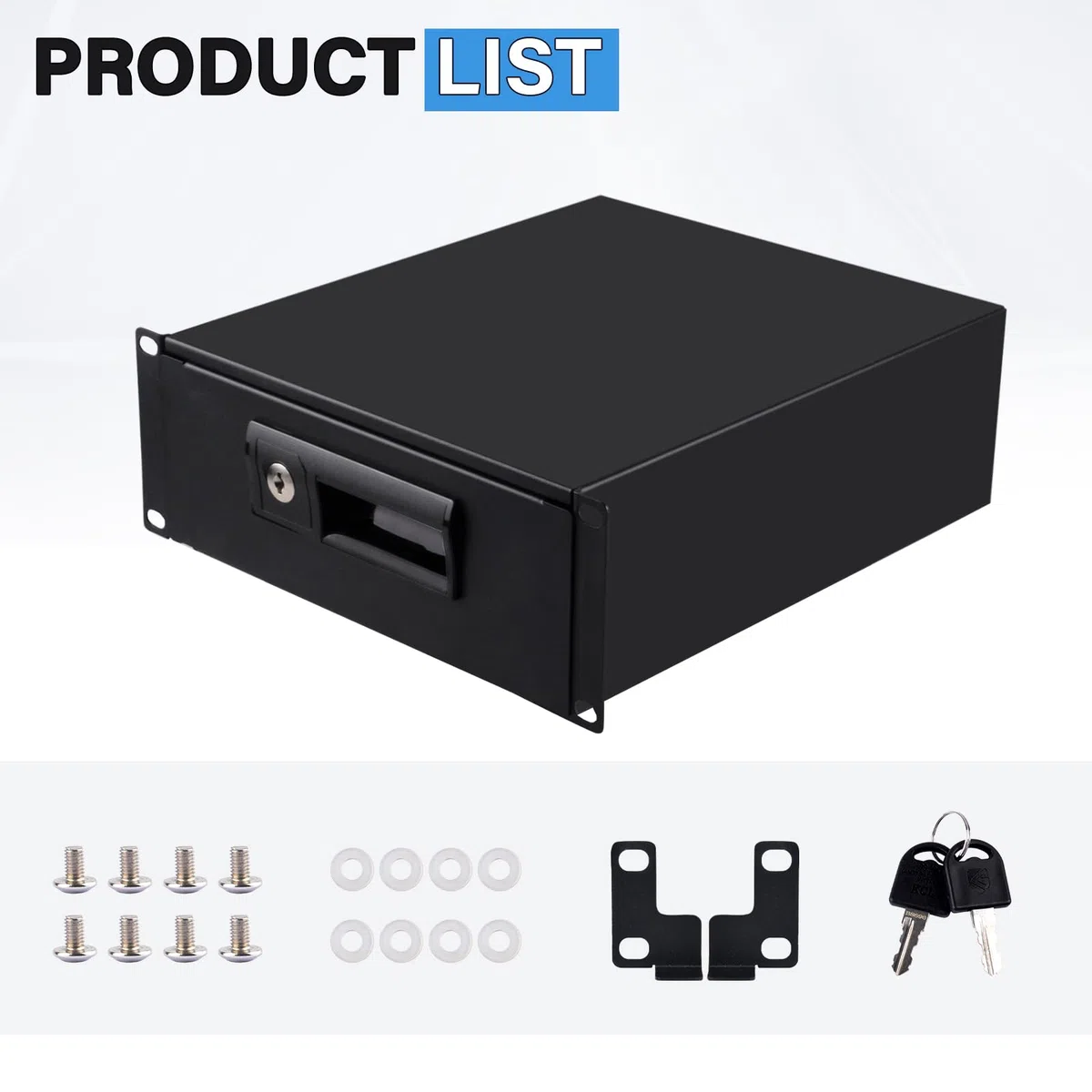 GeeekPi Cassetto per montaggio su rack 2U, con serratura, da 25,4 cm, per armadi server DeskPi RackMate T2