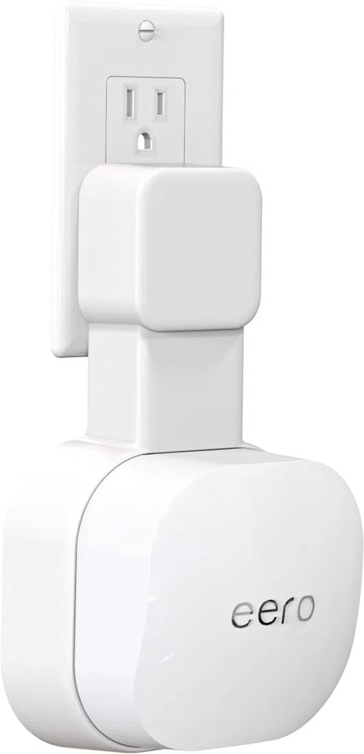 Supporto da parete solo per eero 6 Dual-Band Mesh Wi-Fi 6 System [non adatto per eero Pro 6 e eero 6+], senza fili disordinati, salvaspazio, facilmente spostabile, supporto per presa eero 6 Extender