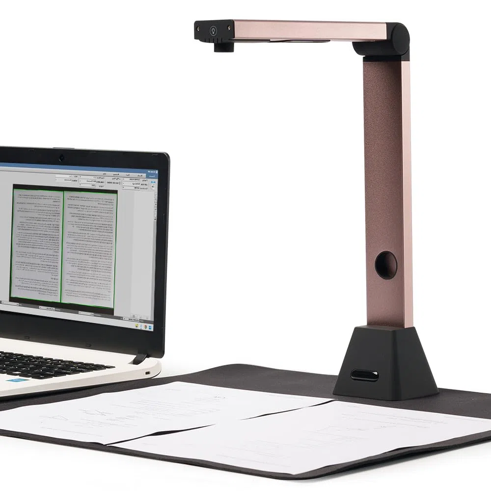 Scanner Portatile per Documenti A4/A3 con Fotocamera: 8MP Scanner Professionale Intelligente per Libri e Ufficio｜OCR Win Twain｜Doc Cam per Insegnanti Classi Casa