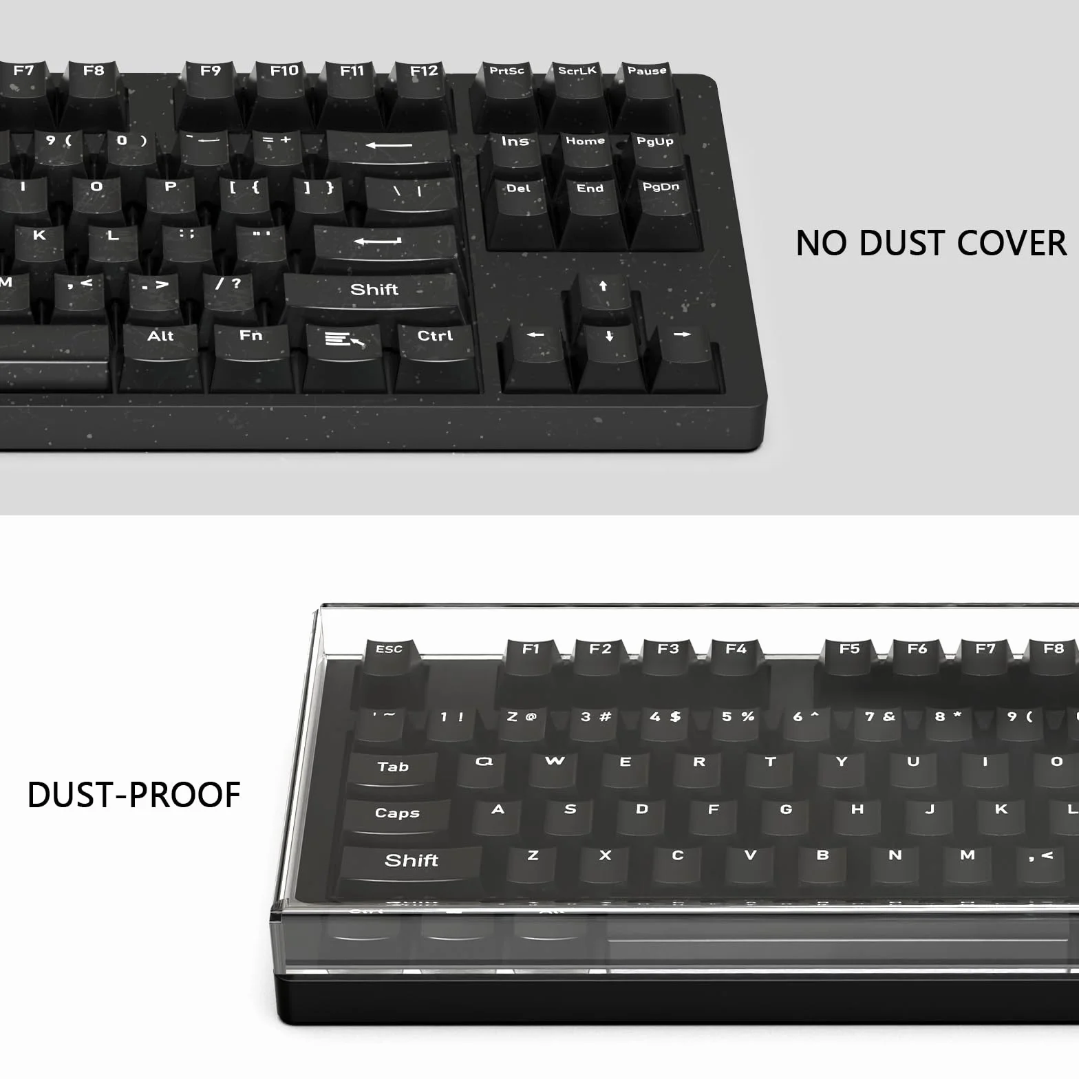 Geekria Copertura tastiera TKL Tenkeyless, copri tastierino in acrilico trasparente per tastiera meccanica gaming 80% compatta 87 tasti, compatibile con Logitech G PRO / G515 Lightspeed TKL
