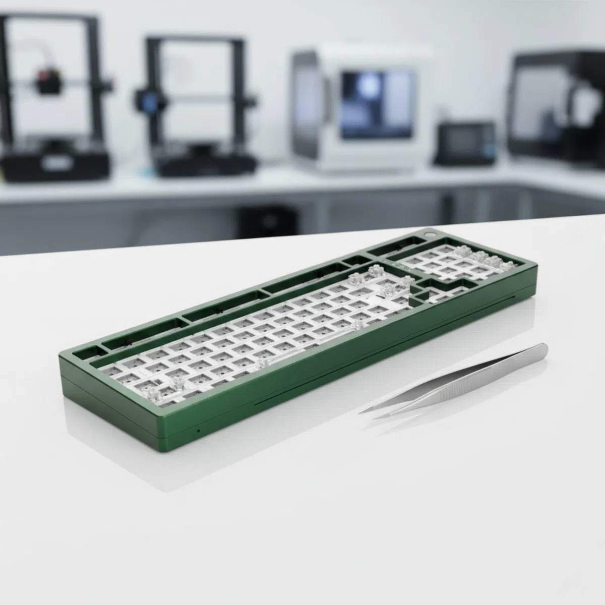 Gralara Tastiera Meccanica 75% con Rotella di Controllo Connessione Tri-Modale Kit Tastiera Base 75% Retroilluminazione RGB Periferica Computer per Scrivania, Burgundy 98