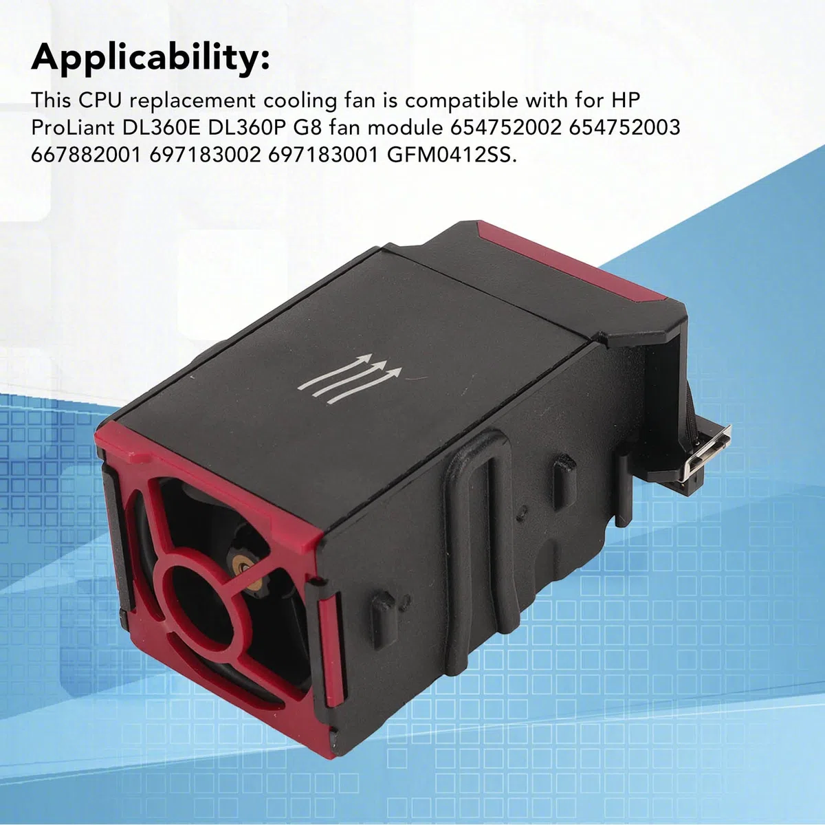 Ventola di Raffreddamento Sostitutiva della CPU per Modulo Ventola DL360E DL360P G8 654752002 654752003 667882001 697183002 697183001 Ventola GFM0412SS, Facile da Collegare