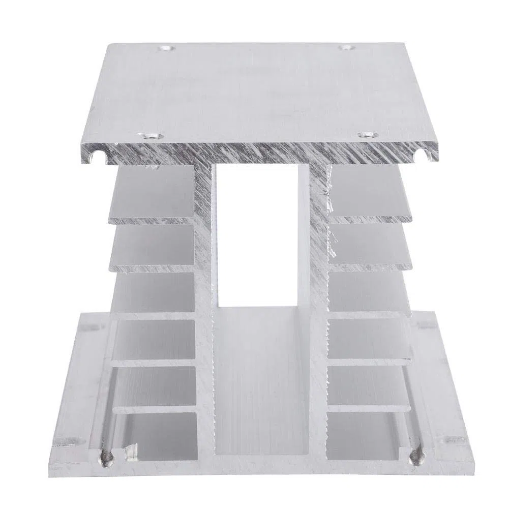 Dissipatore Calore SSR Alluminio per Relè Stato Solido Monofase Trifase Raffreddamento Efficiente Sistemi Potenza
