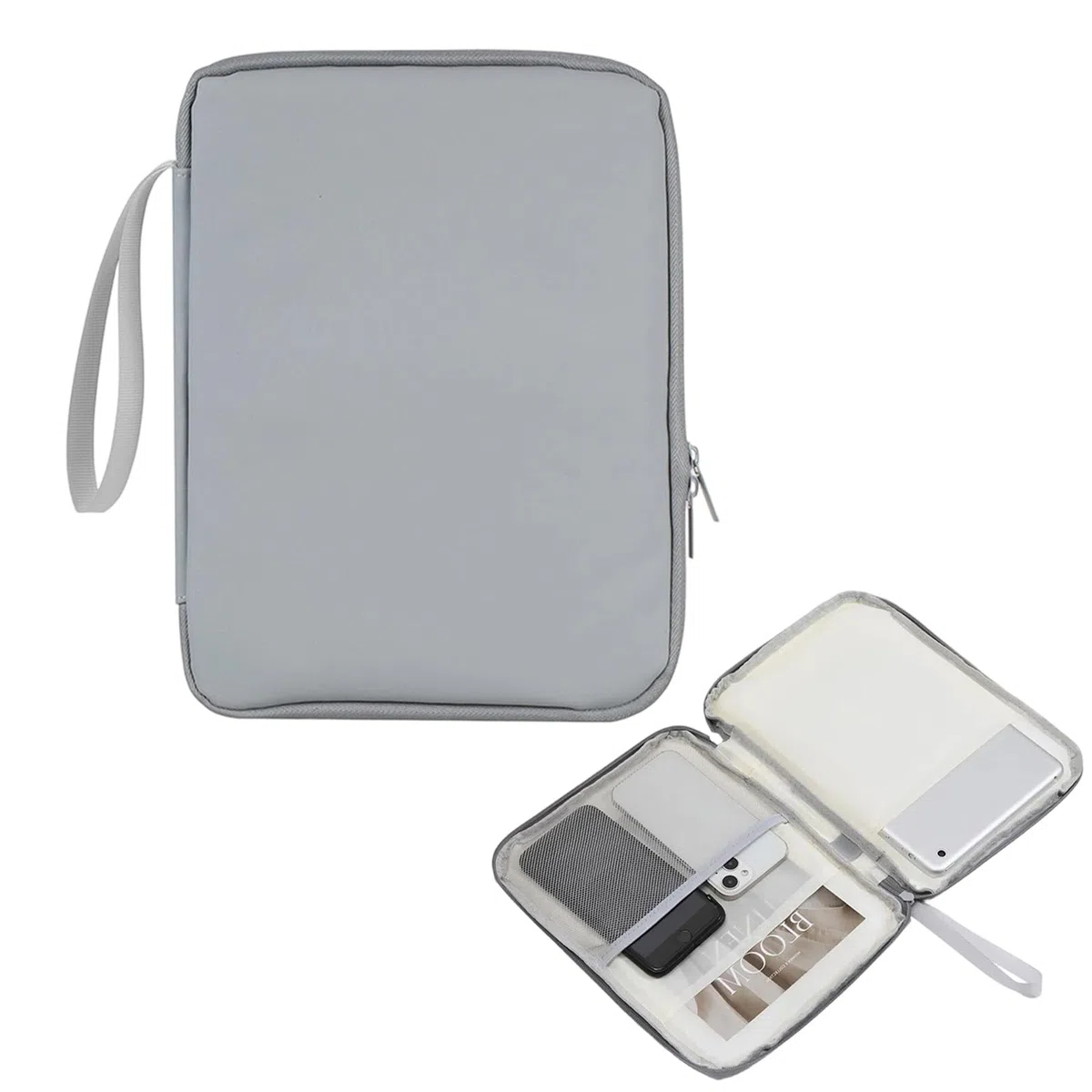 Custodia Protettiva per Tablet 12-13 Pollici con Maniglia, Borsa Universale Impermeabile con Tasche Multiuso, Tablet Sleeve Carrying Case Sleeve Imbottita Antiurto per Viaggio Lavoro e Regalo