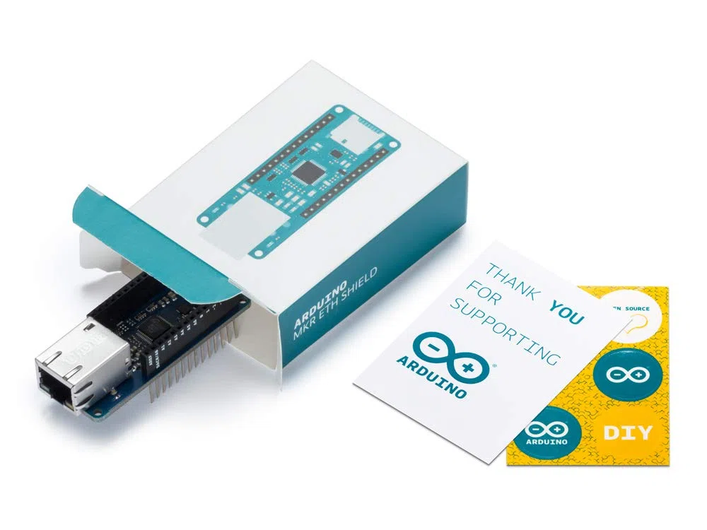 Arduino MKR ETH Shield [ASX00006] - Shield Ethernet per connettere i tuoi progetti Arduino MKR a Internet, ideale per applicazioni IoT e di rete