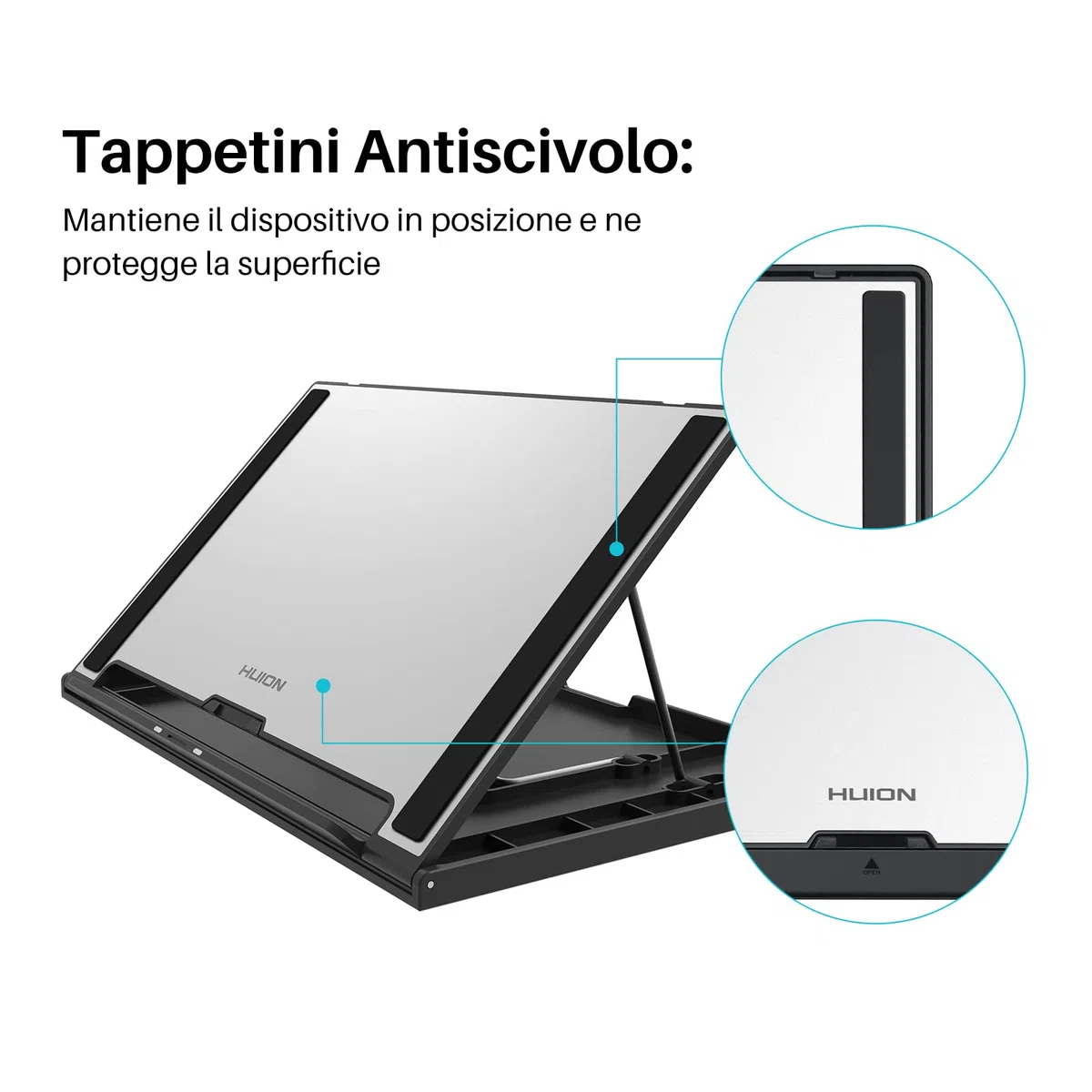 HUION ST300 Supporto Regolabile Compatibile con Kamvas Pro 12, Kamvas Pro 13, Kamvas 13