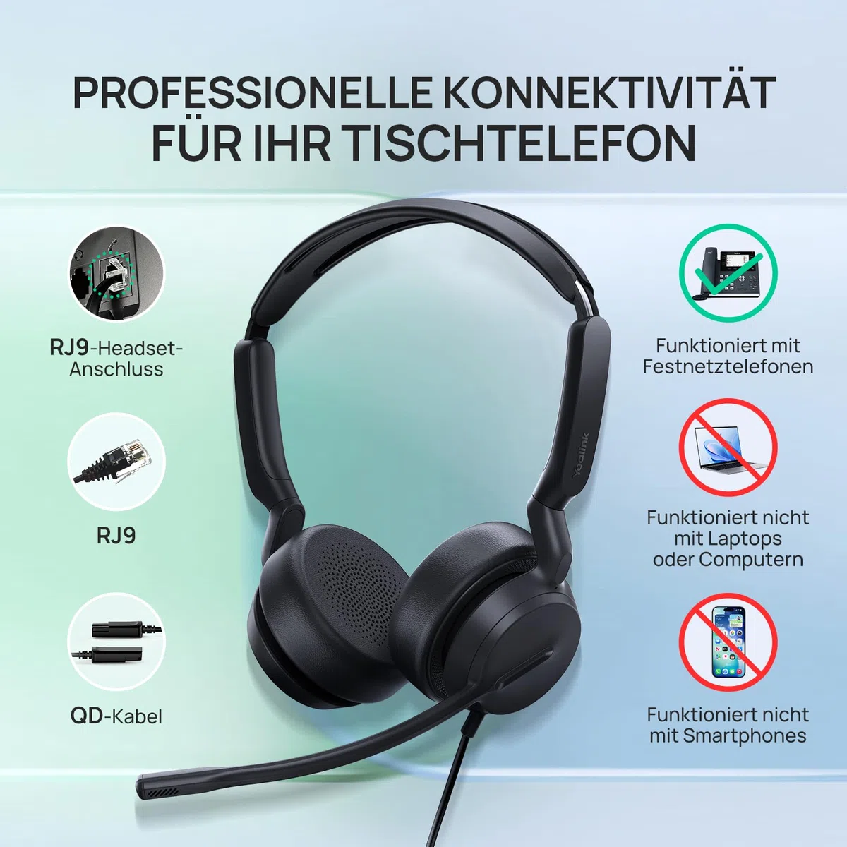 Yealink YHS36 E2 Mono Wired Headset