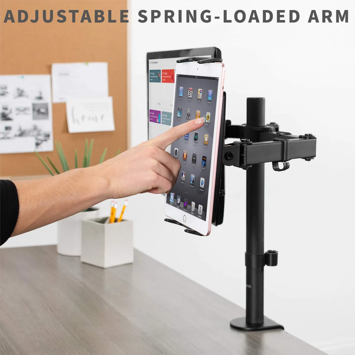 VIVO Adattatore universale VESA per tablet, laptop 2 in 1 e monitor portatili da 15,6", VESA max 100x100, supporto regolabile per laptop, nero, MOUNT-UVM02