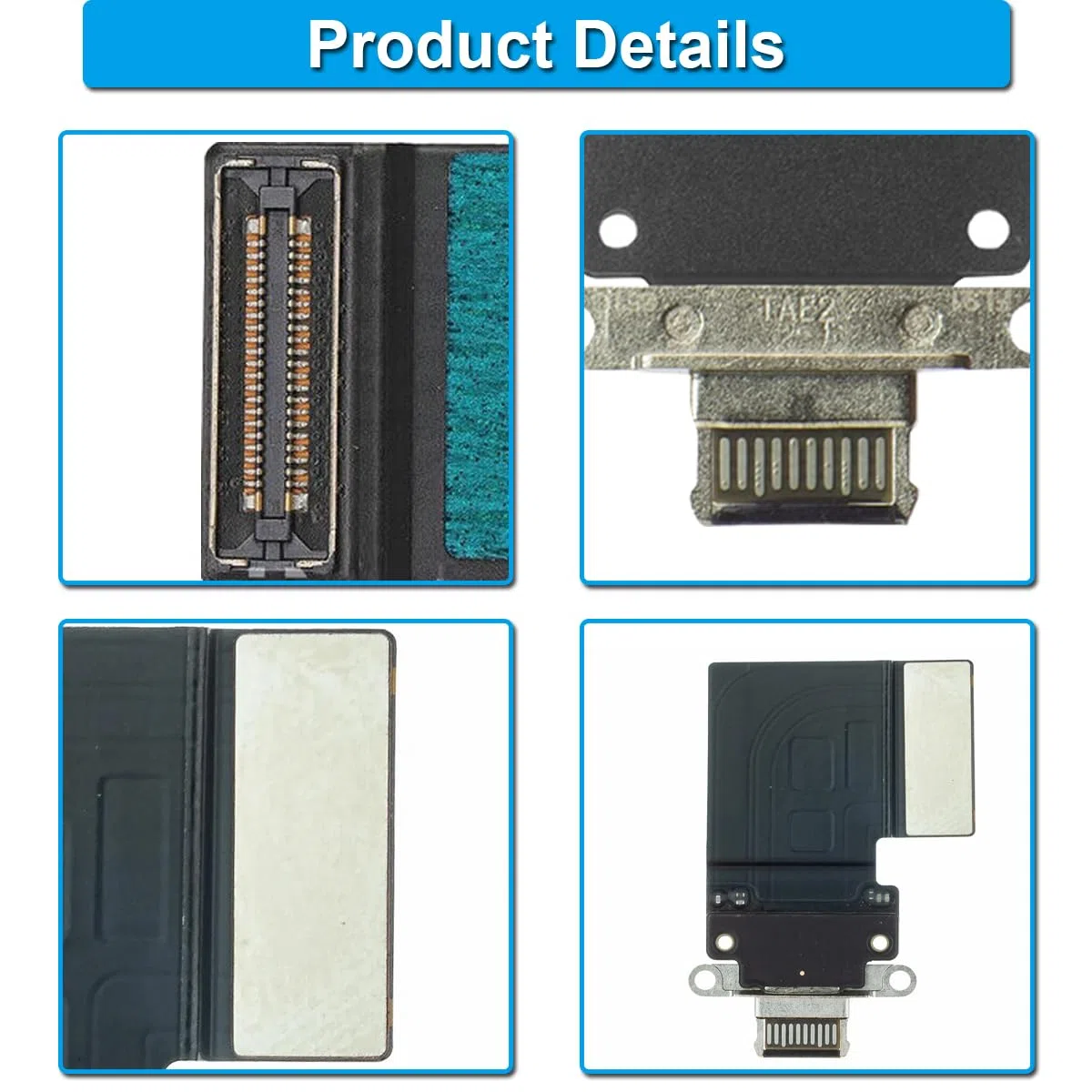 Connettore Dock per iPad PRO 11“ 1st 2nd 2018 A1980 A1934 A1979 A2013 Porta di Ricarica, per iPad PRO 12.9” 3rd 2018 A1876 A1895(Nero)
