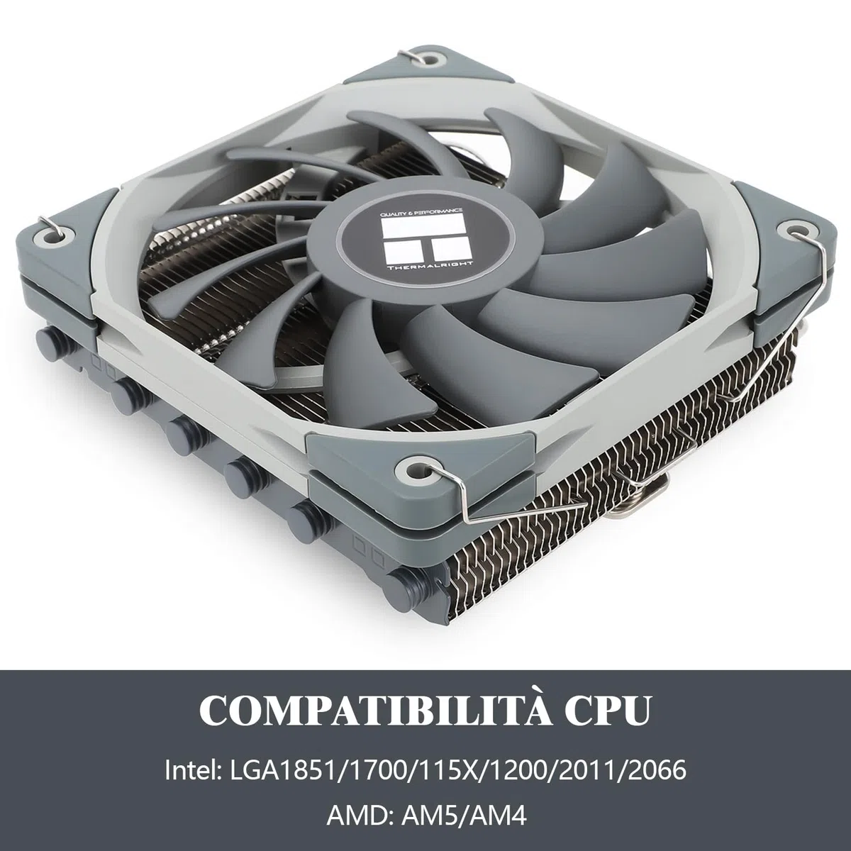 TR AXP120-X67 Raffreddatore d'aria CPU a basso profilo con ventola PWM TL-C12015 da 120 mm,6 tubi di calore, altezza 67 mm,per AMD AM4 AM5/Intel 1700/1150/1151/1155/1200/201