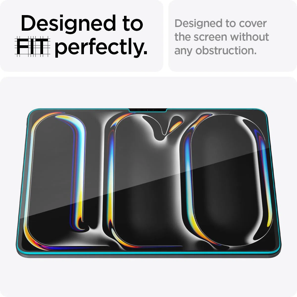 Spigen Glas.tR EZ Fit Vetro Temperato compatibile con iPad Pro 13 pollici M5 (2025), iPad Pro 13 pollici M4 (2024), Installazione Facile, Cristallino, Anti-graffio, Durezza 9H Pellicola prottetiva