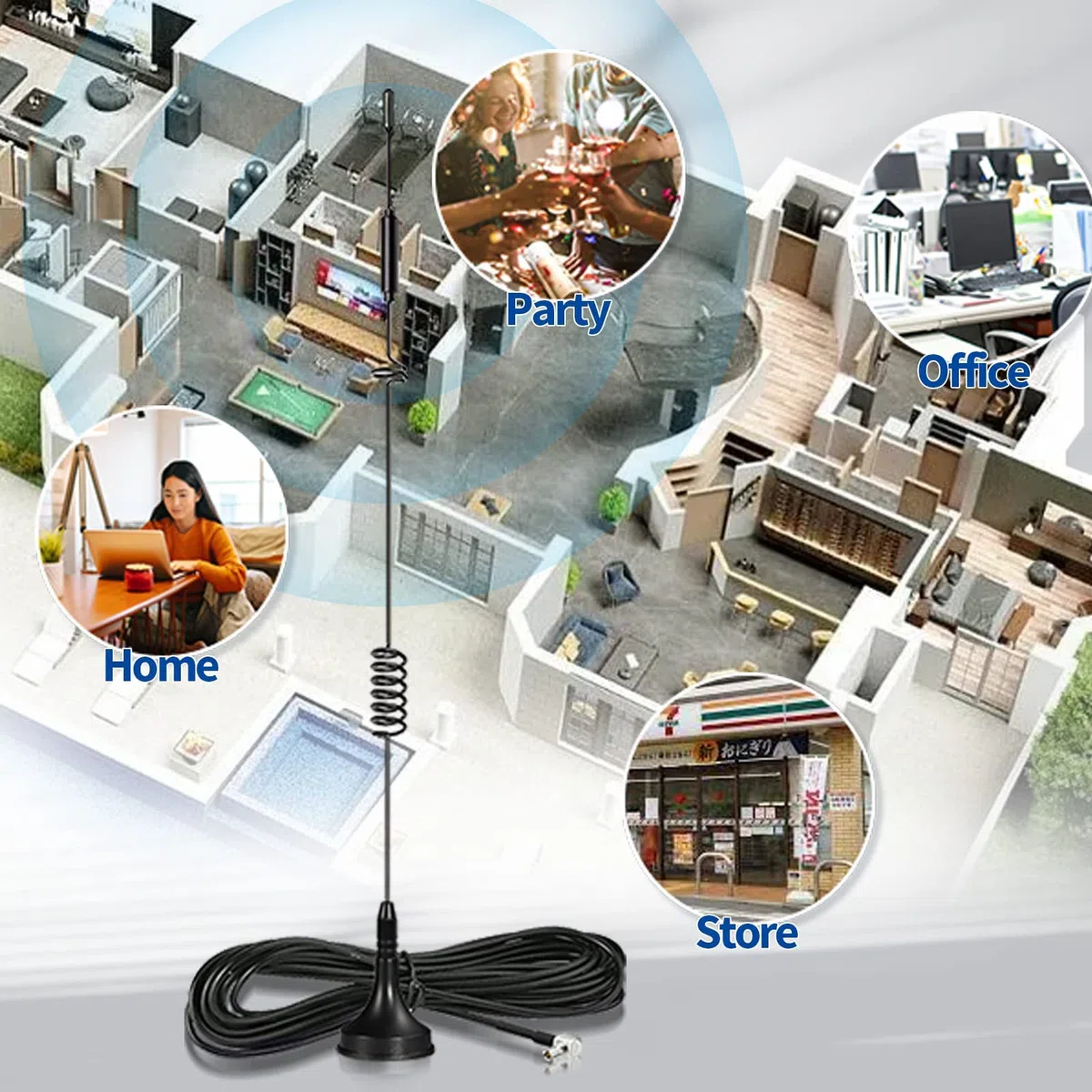Bingfu Antenna 4G LTE 8dBi Base Magnetica MIMO TS9 Antenna 2-Pack Compatibile con MiFi Mobile Hotspot Router Modem USB Dongle Nighthawk M1 MR1100 M2 MR2100 AC785 AC797 AC790 AC810