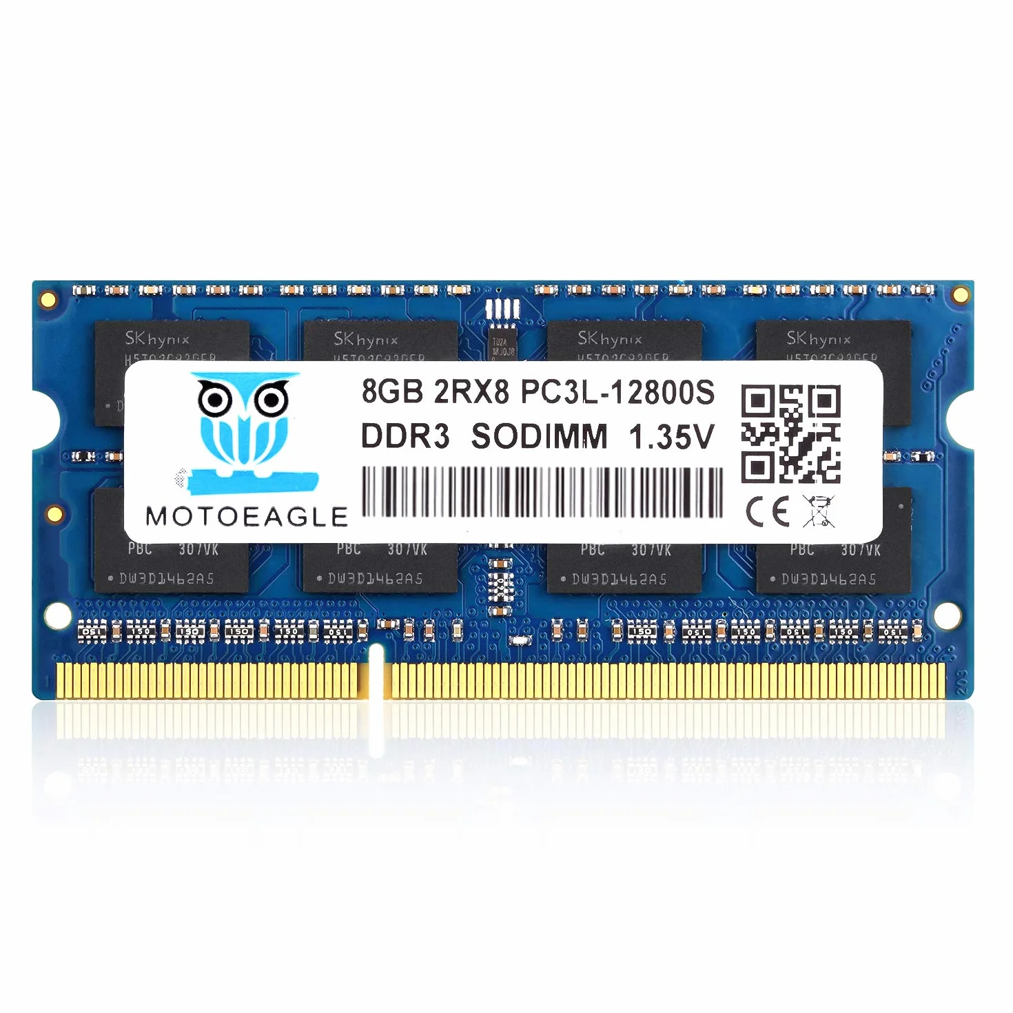 motoeagle 8GB DDR3 DDR3L 1600MHz Sodimm RAM CL11 PC3 PC3L 12800 1.35V/1.5V 204-Pin 2Rx8 Memoria Laptop