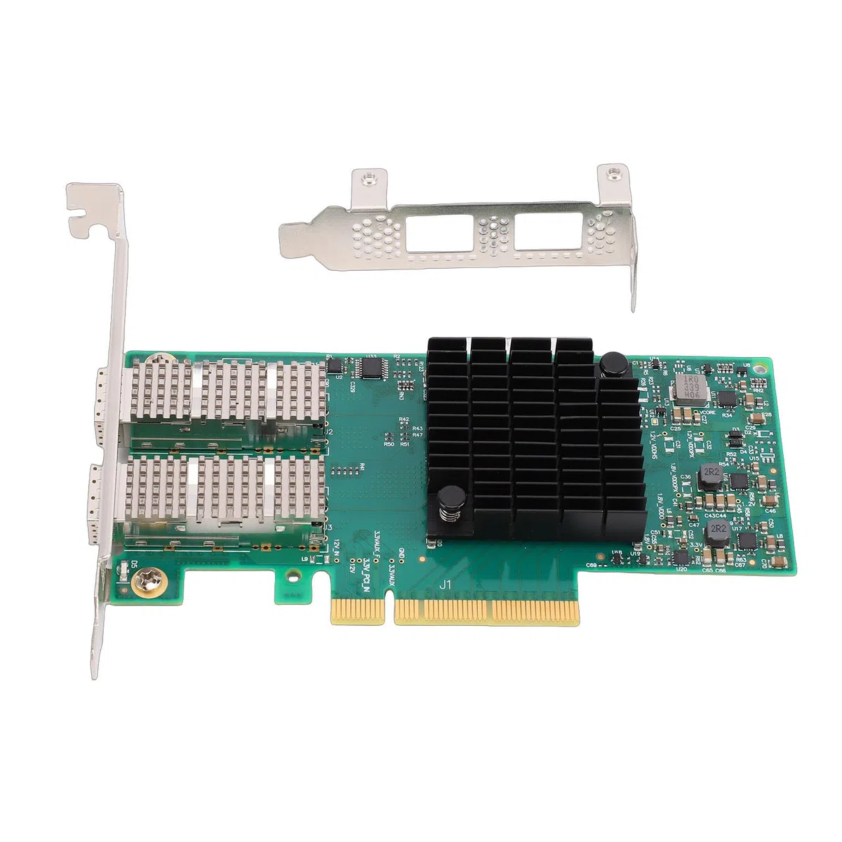 Vikye Scheda di Rete a Doppia Porta da 10 Gb, Adattatore Ethernet PCI Express, Adattatore di Rete per Server SFP28 con Piattaforma di Elaborazione GPU RDMA