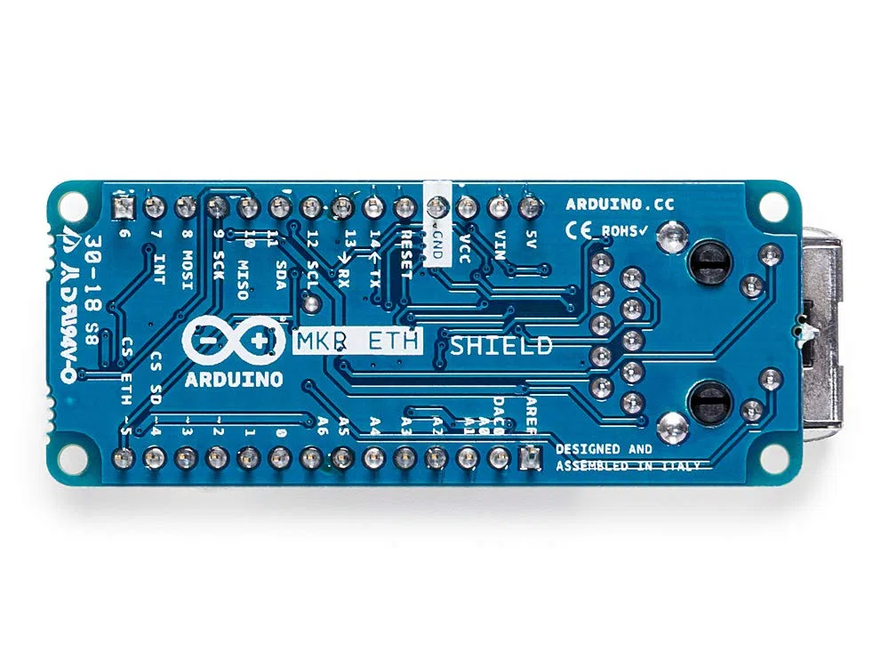 Arduino MKR ETH Shield [ASX00006] - Shield Ethernet per connettere i tuoi progetti Arduino MKR a Internet, ideale per applicazioni IoT e di rete