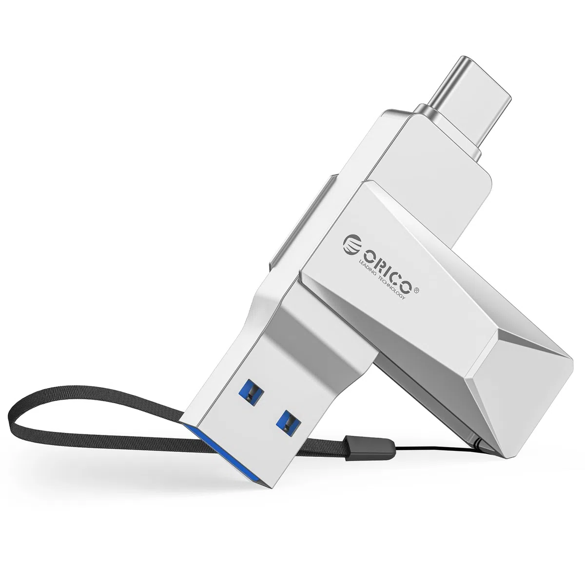 ORICO Chiavetta USB 128 GB USB 3.2 Memory Stick OTG fino a 150 MB/s 2 in 1 Tipo C Flash Drive in metallo per iPhone 17/16/15/Smartphone Android/Tablet/Mac/Laptop/PC, Argento, CB05