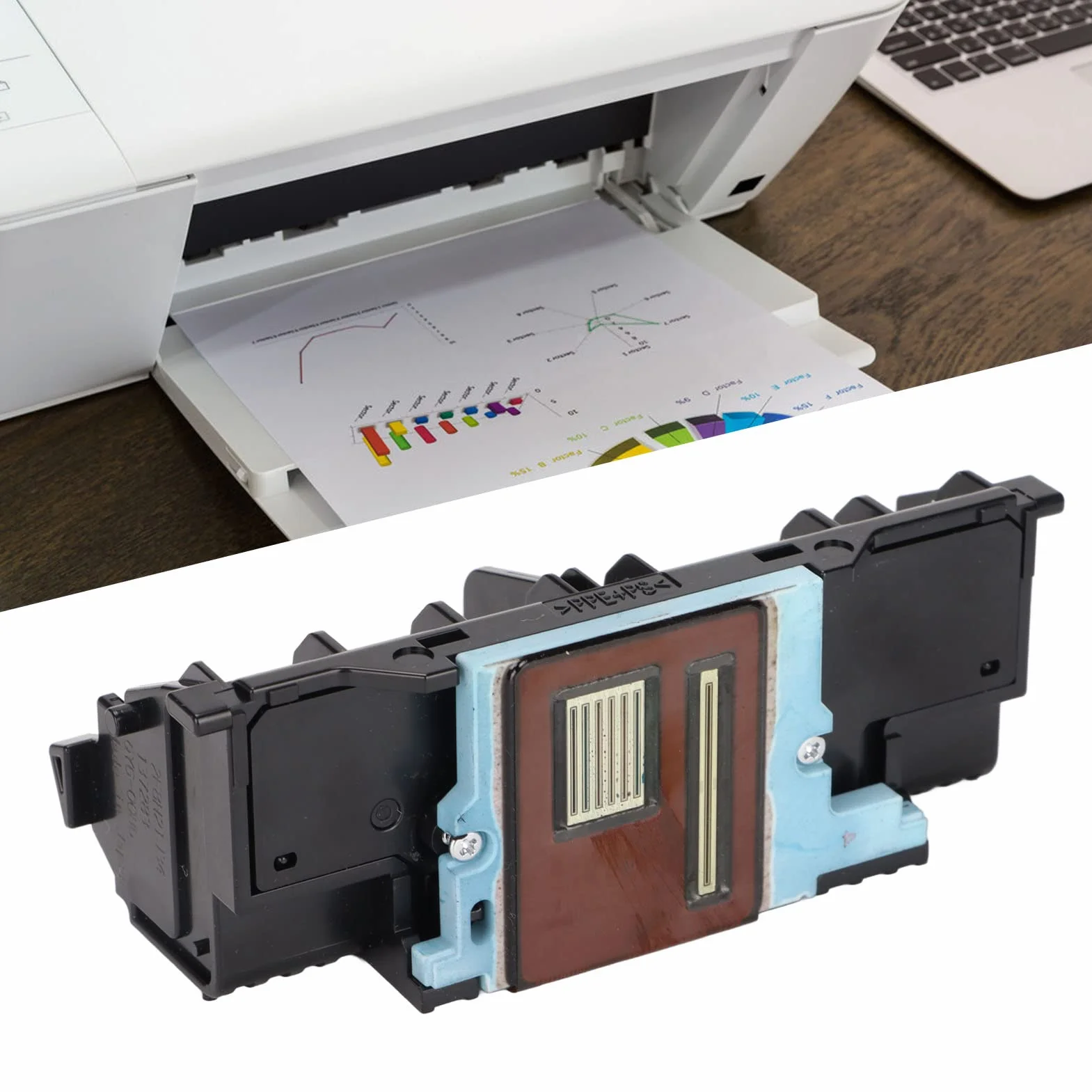 ASHATA Sostituzione QY6-0086 Testina di Stampa Stampante Testina di Stampa a Colori per IX6840, per Serie IX6850, per MX720, per MX721, per MX722, per MX725, per MX920, per