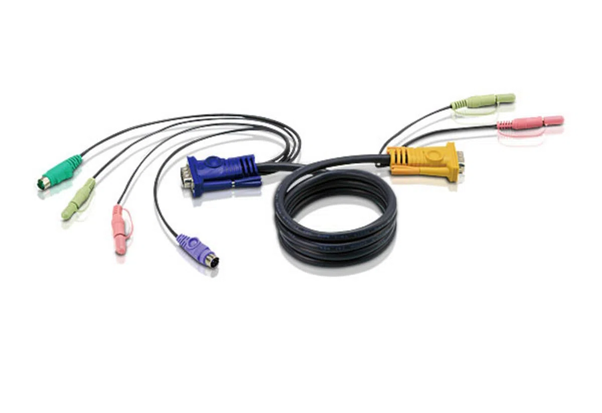 Aten 2L-5302P cavo per tastiera, video e mouse 1,8 m Nero