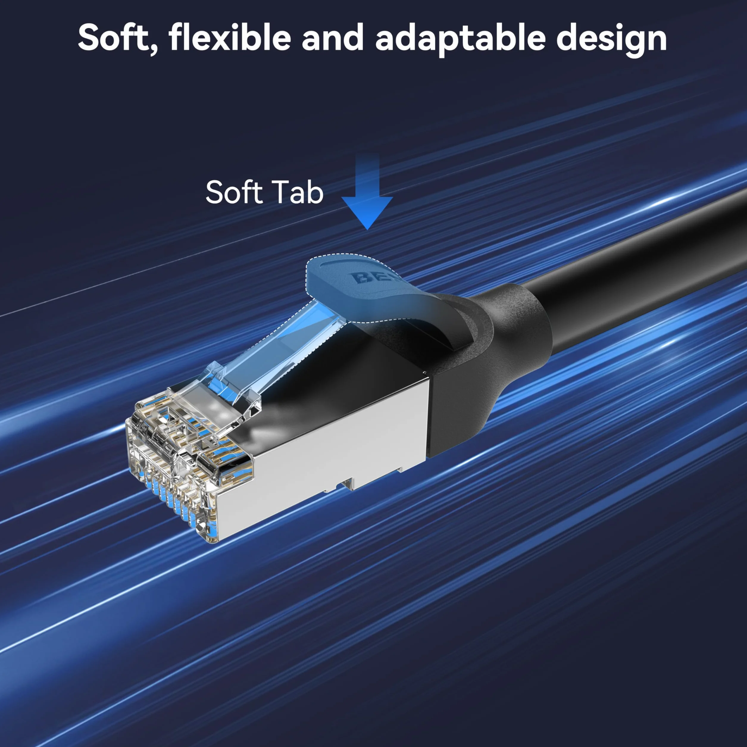 BENFEI Cat 7 Cavo Ethernet 15M, Cavo di Rete LAN RJ45 ad Alta Velocità 10 Gbps 600 MHz, Cavo RJ45 Schermato F/FTP, Cavo Internet Resistente per Interno/Esterno, Compatibile con Gaming, PC, PS5