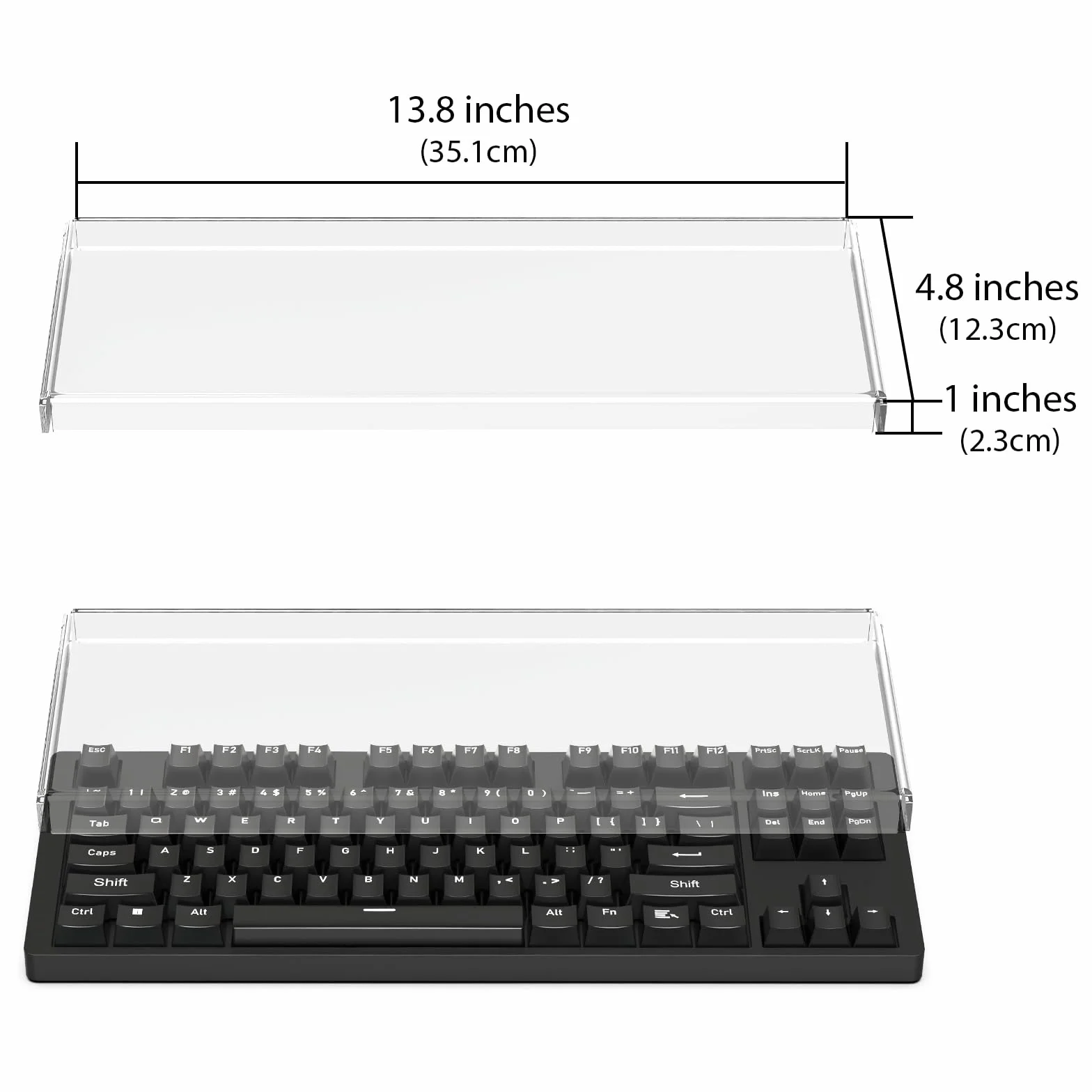Geekria Copertura tastiera TKL Tenkeyless, copri tastierino in acrilico trasparente per tastiera meccanica gaming 80% compatta 87 tasti, compatibile con Logitech G PRO / G515 Lightspeed TKL