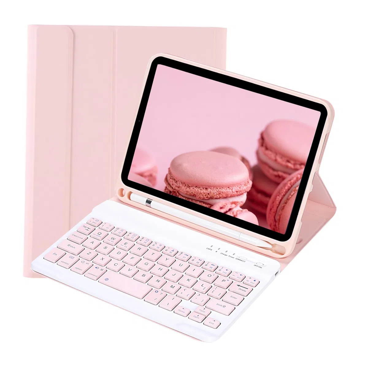 Custodia tastiera per iPad mini 5/4/3/2/1 7.9 pollici cover tastiera wireless magnetica rimovibile QWERTY per iPad mini 1/2/3/4/5 7.9"(Rosa)