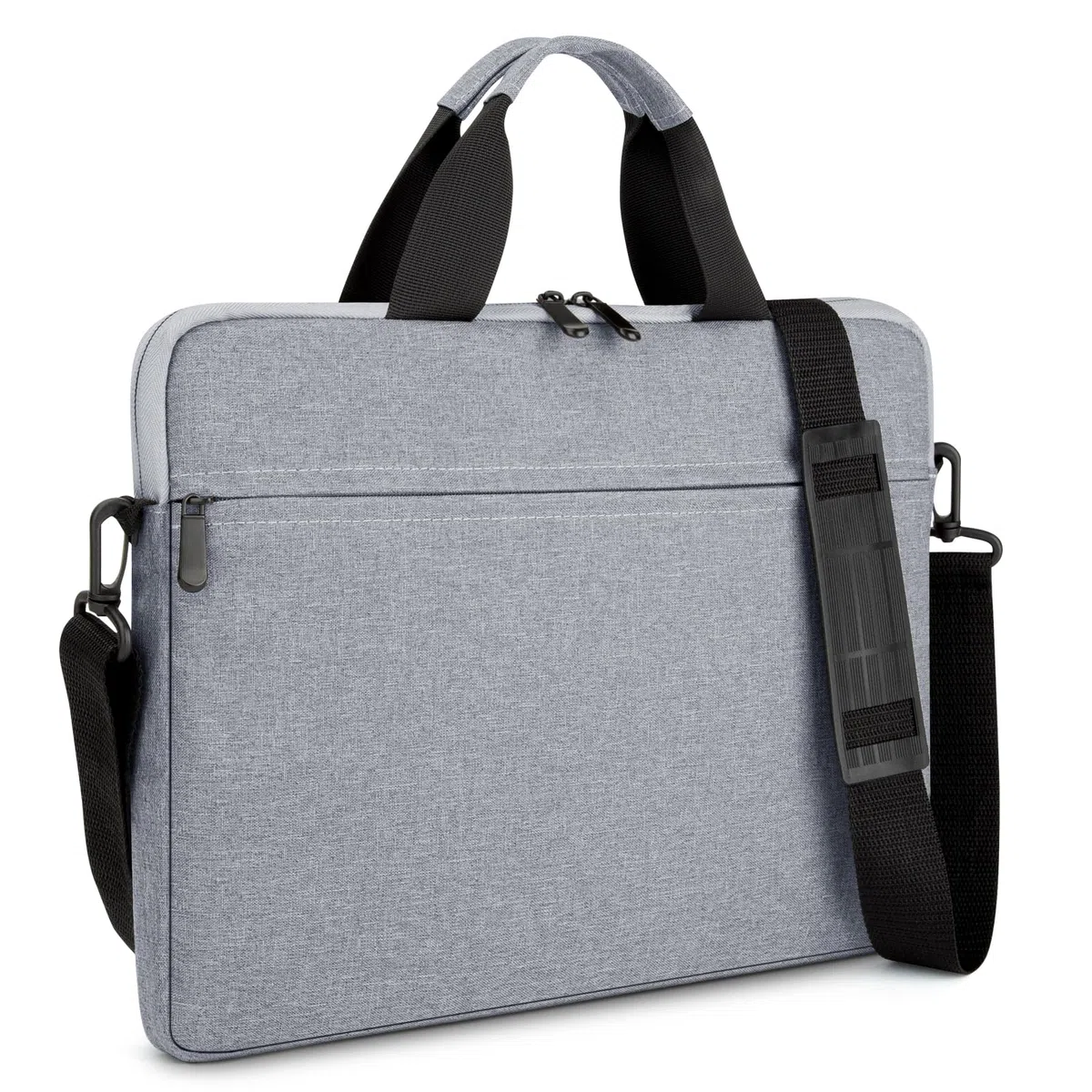 15 Borsa a tracolla per laptop da 15,6 pollici Uomo Donna, Custodia per il trasporto sottile impermeabile Borsa portatile per Acer/Asus/Dell/HP, Grigio