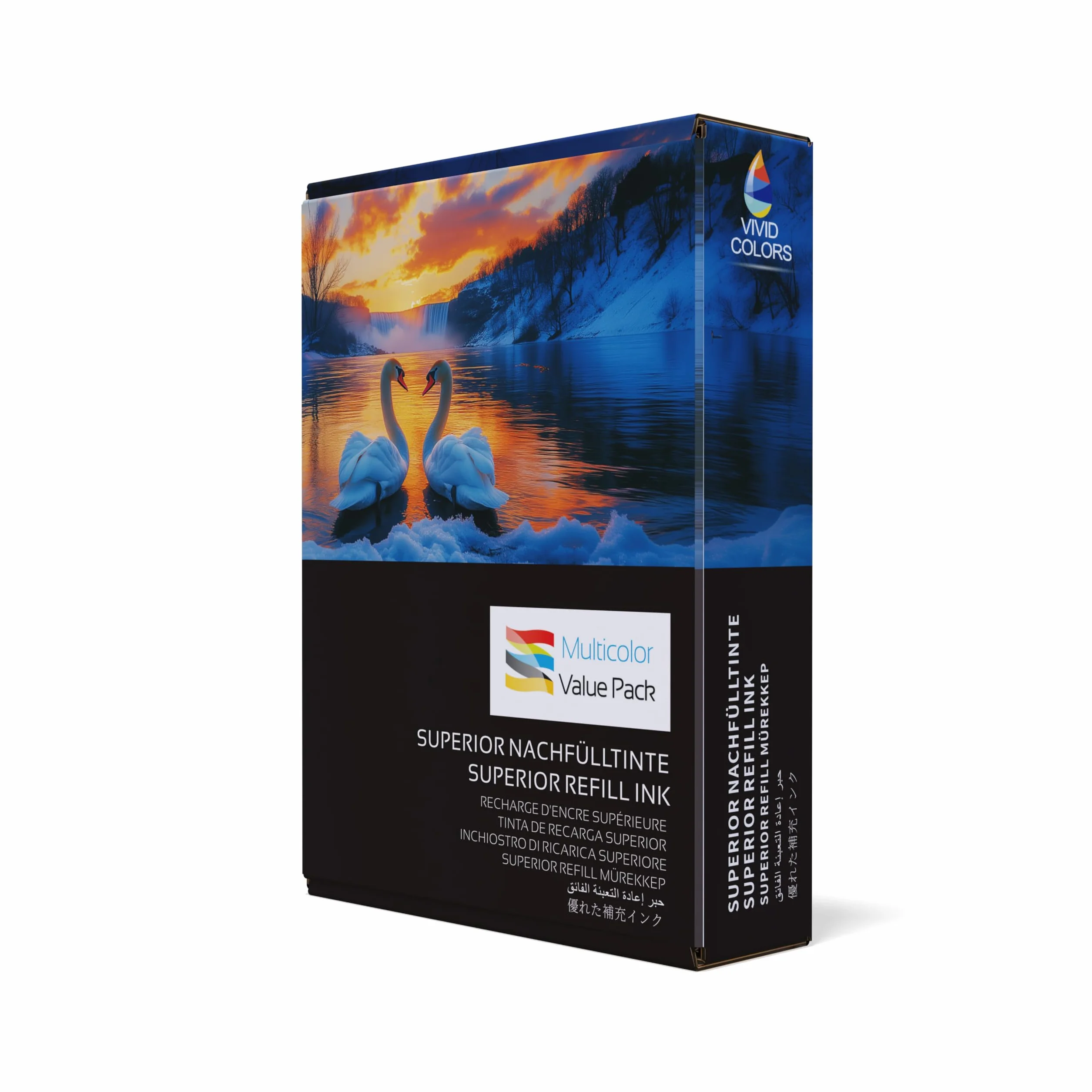 BLUE SWAN Kit di Ricarica Inchiostro 550ml – Compatibile con Cartucce HP 305, 305XL e 307XL – Per Stampanti HP Envy 6000, 6010, 6020, 6030, 6032, DeskJet 2700,2710,2720,4100,4120,4130, Pro 6400,6430