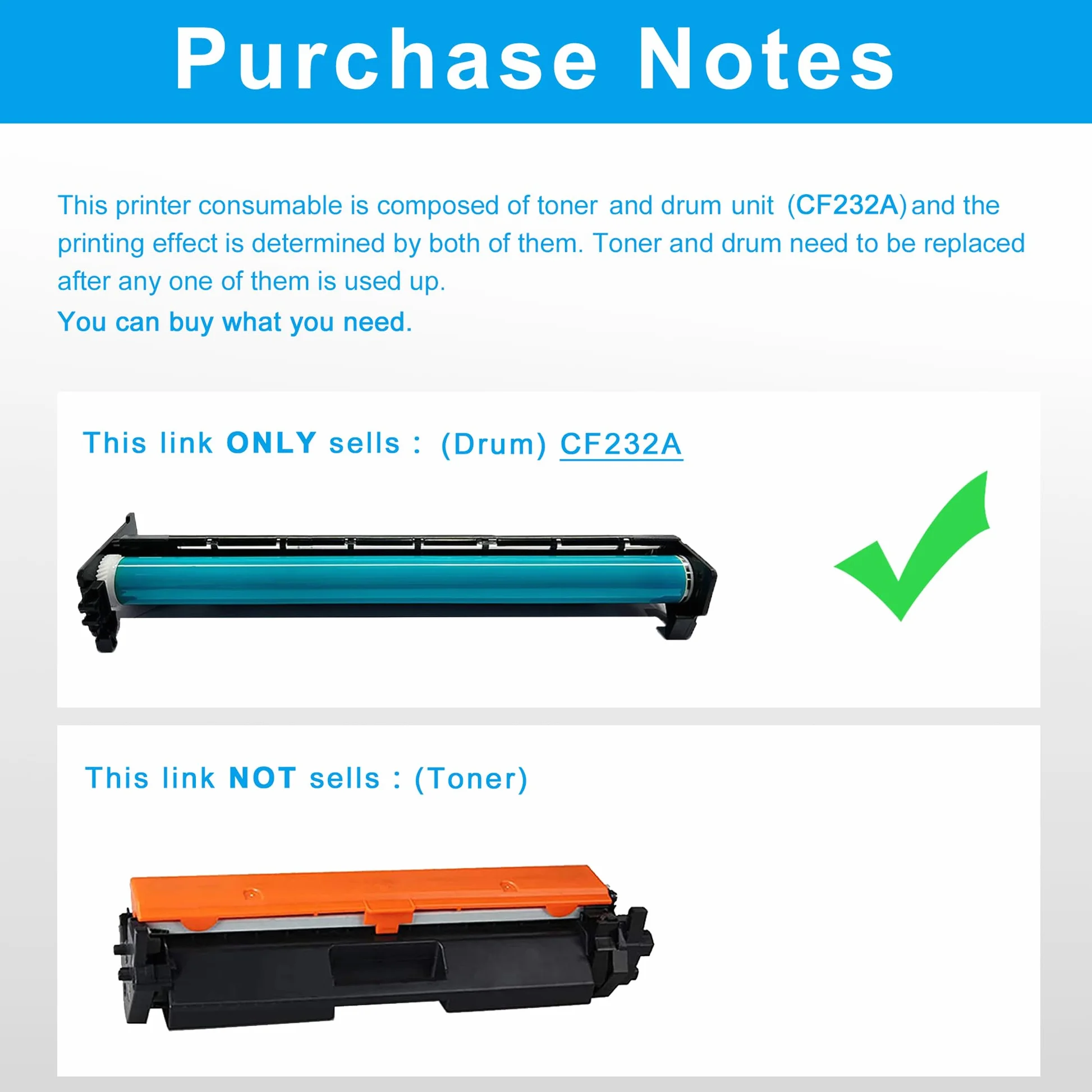 LCL Tamburo Compatibile 32A CF232A (1 Nero) sostituzione per HP LaserJet Pro M203d M203dn 203dw M230fdw M230sdn MFP M227/M227d MFP/M227fdn/M227fdw/227sdn M118dw/M148dw 148fdw