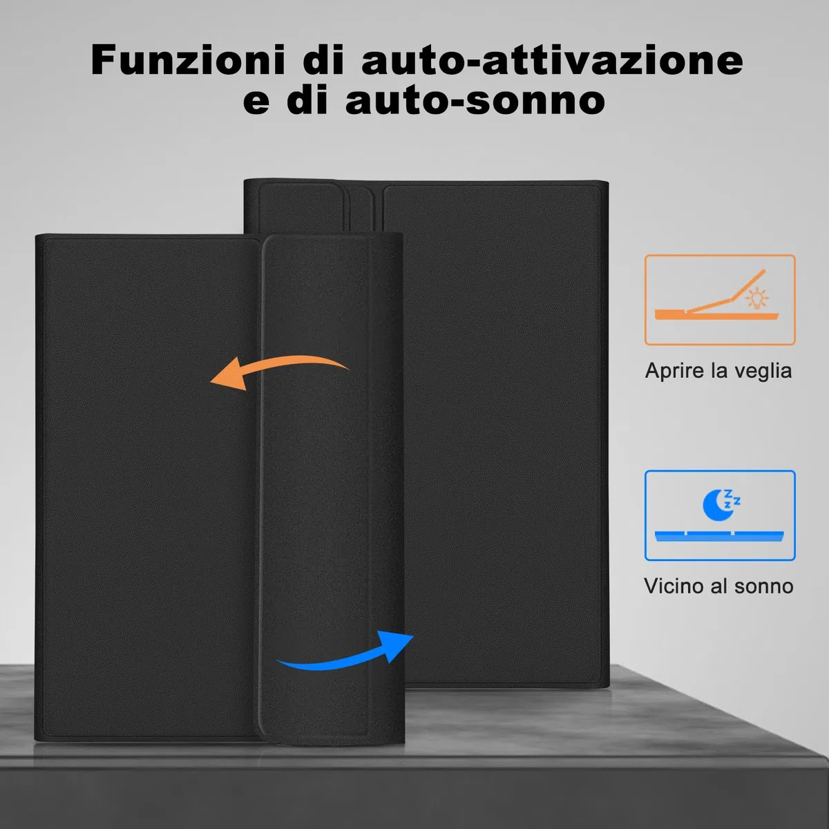 Tastiera per Lenovo Tab P11 (2nd Gen), 7 funzioni di retroilluminazione, Custodia per 11,5" per Lenovo Tab 11(TB350FU/TB350XU 2022), Tsatiera Italiano Slim Bluetooth Rimovibile Magnetica, Nero