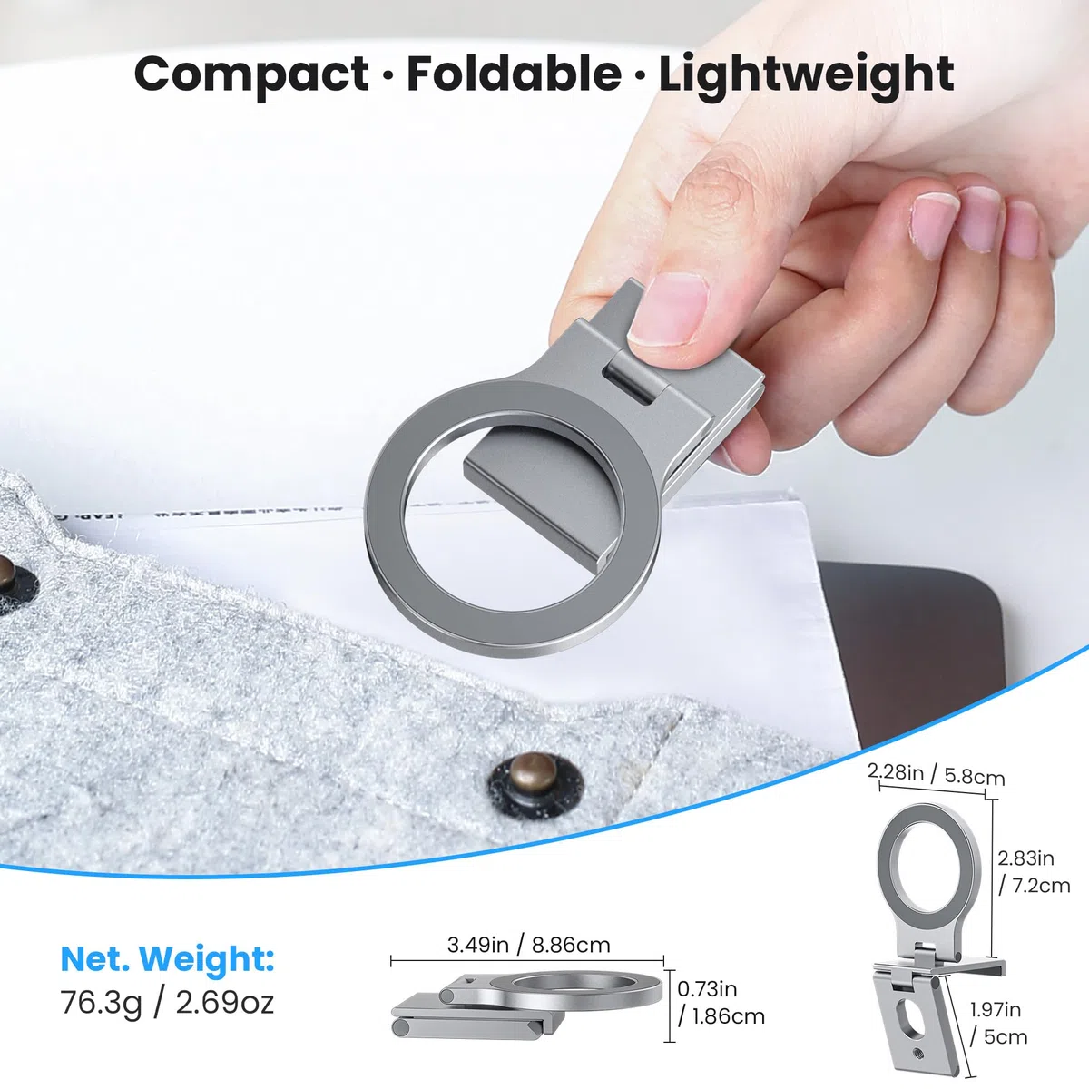 Itramax Continuity Camera Mount,Supporto Magnetico per Telefono Portatile per Webcam per iPhone 17 Air 16 15 14 13 12,Custodia Mag-Safe,iMac&Macbook MacOS 13 Ventura,FaceTime,Regolabile Alluminio