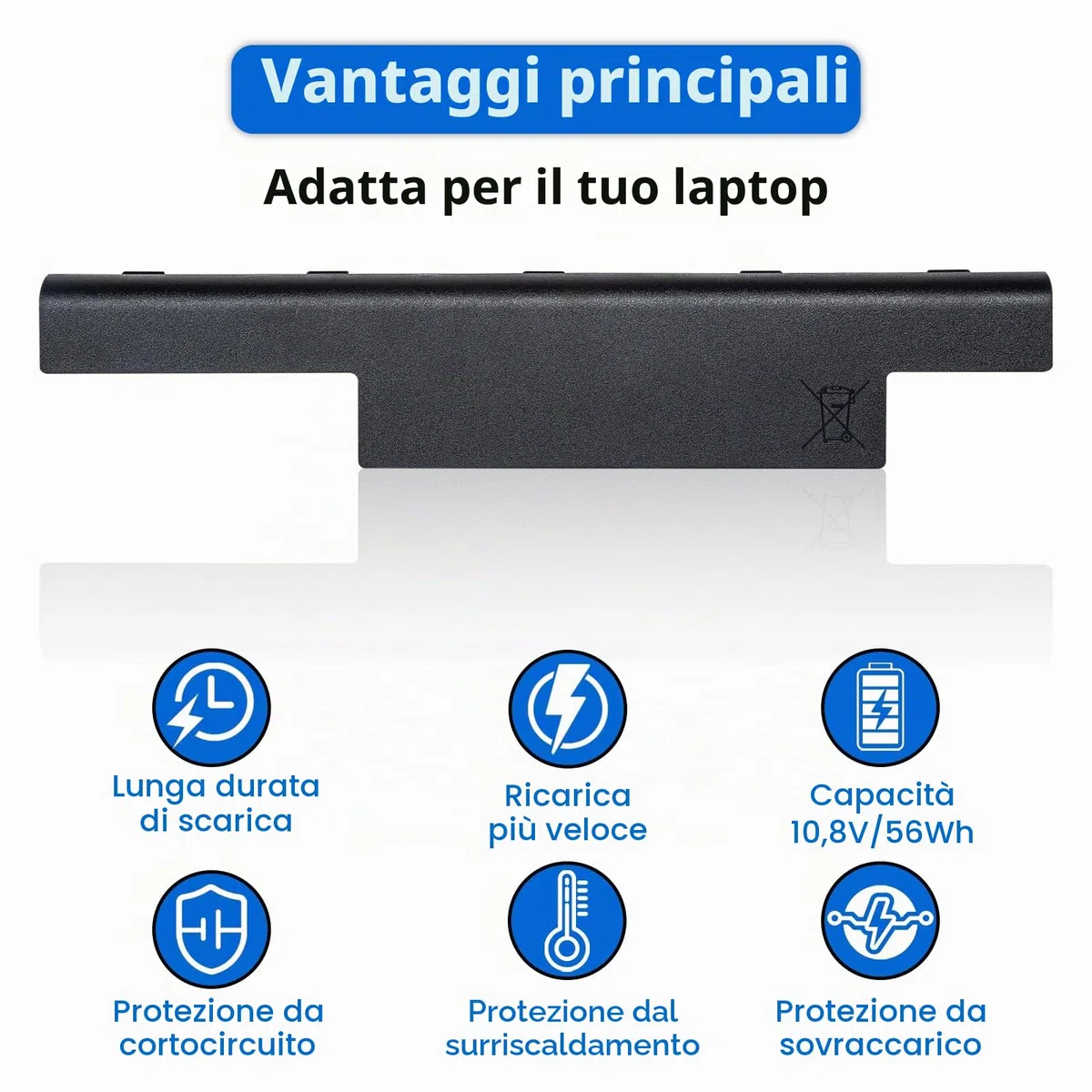 AS10D31 Batteria per Laptop Acer AS10D3E AS10D41 AS10D51 AS10D5E AS10D61 AS10D81 AS10G31 BTP-DTBM Aspire 4771 4771G 4771Z 5250 5251 5552 5733 5742 5750 E640 5750G
