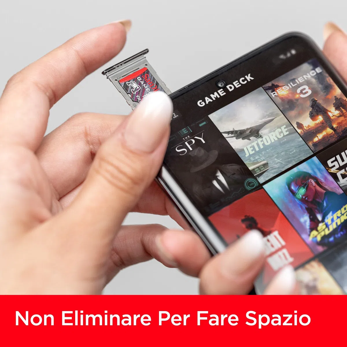 SanDisk 256GB Gameplay scheda microSD, Micro SD per mobile gaming/console portatili, fino a 190 MB/s, AAA-/3D-/VR-Grafik, 4K-UHD-Videos, A2, U3, V30