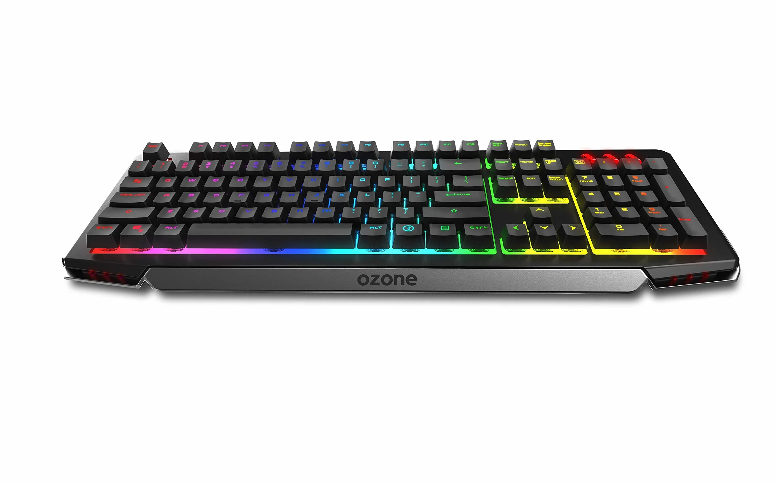 OZONE GAMING GEAR DOUBLE TAP- tastiera da gioco semi-meccanica retroilluminata RGB, mouse da gioco con sensore ottico AVAGO, 4000 dpi, LED a 6 colori, USB