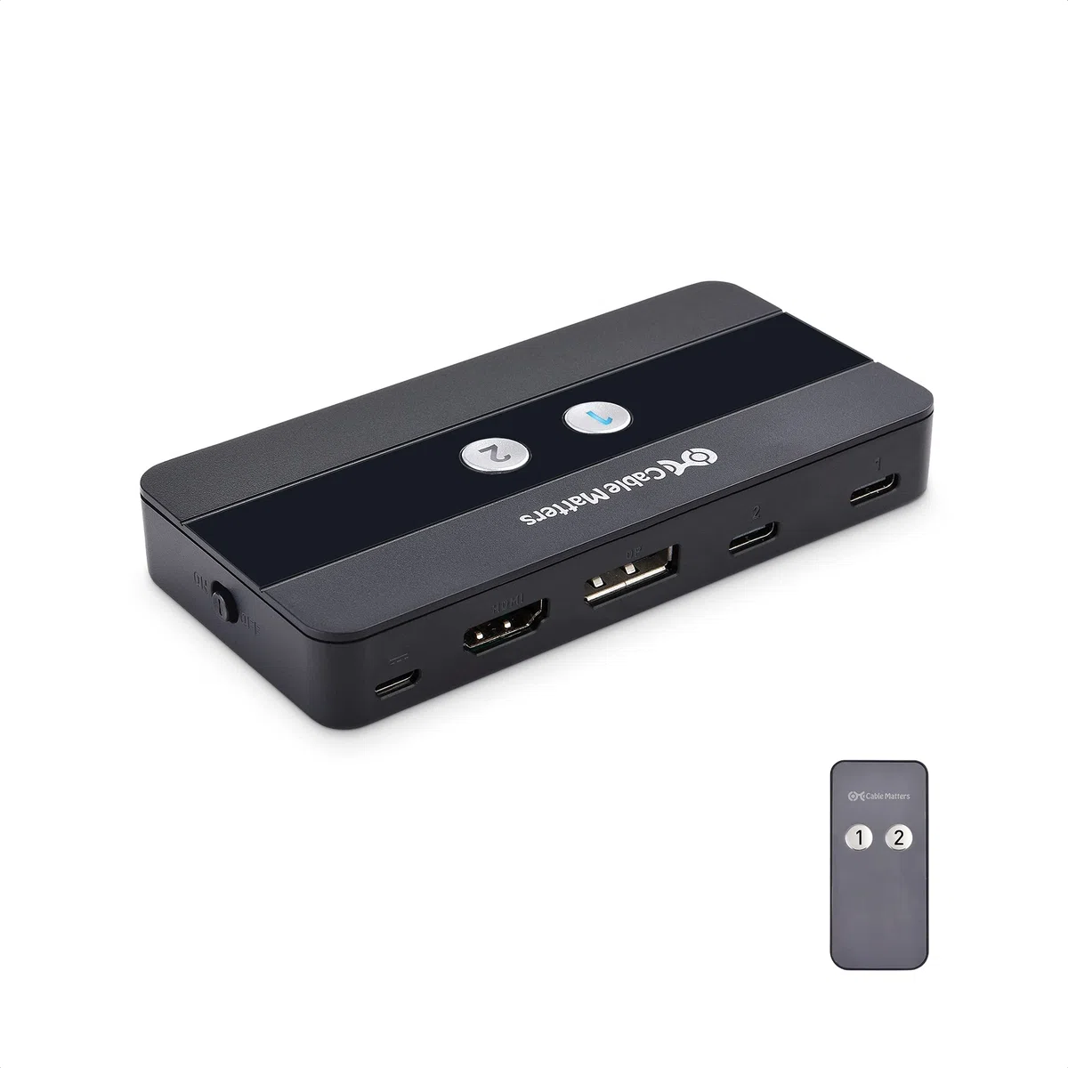 Cable Matters Cavo DisplayPort a HDMI | RF Remote, HDMI, DisplayPort, 4x USB3.0, Non compatibile con Desktop PCs / Chromebooks, No ricarica, No EDID