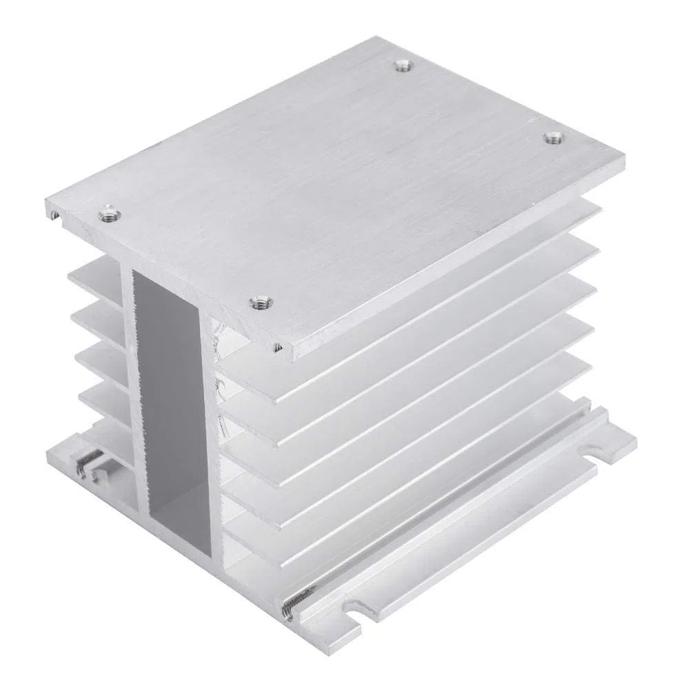 Dissipatore Calore SSR Alluminio per Relè Stato Solido Monofase Trifase Raffreddamento Efficiente Sistemi Potenza
