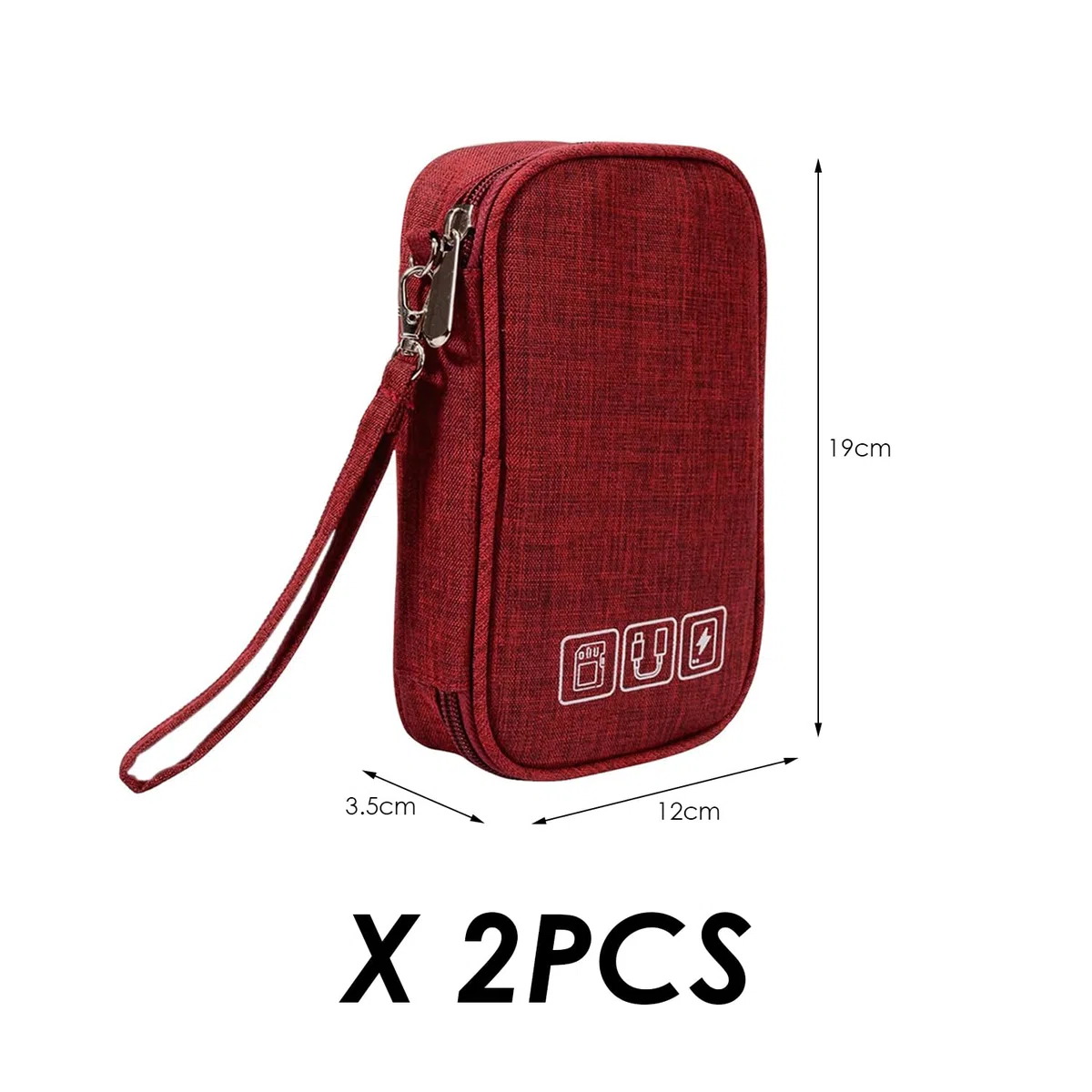 2 Parti di Stoccaggio Digitale Mini, Borse per Accessori Elettronici Portatili, Borse di Finitura Impermeabili, Piccoli Sacche da Viaggio.