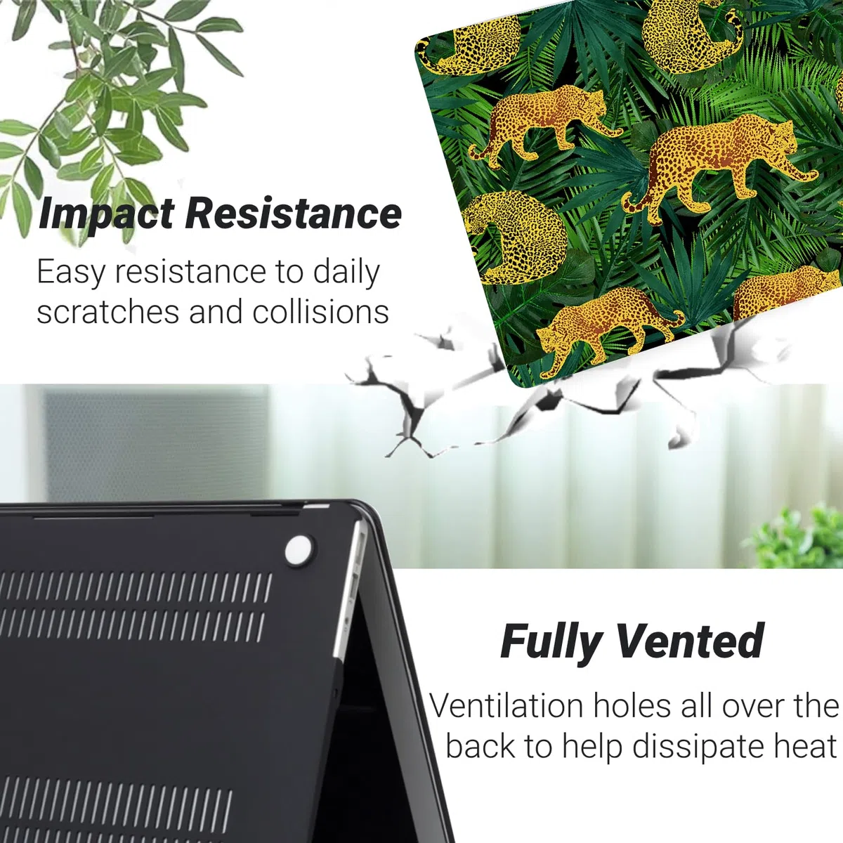 Cover Compatibile con MacBook Air 11 pollici 2015 2014 2013 2012 2011 2010 Modello A1465 A1370, Plastica Protettiva Custodia Rigida Case & Tastiera Cover, Leopardo freddo