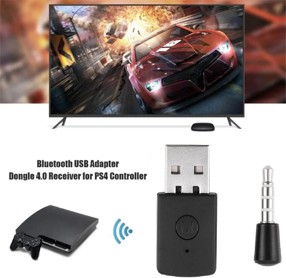 Nikou Adattatore Bluetooth PS4 - Adattatore Headsets Bluetooth Mini USB 4.0 Mini Microfono Wireless Dongle Bluetooth Adattatore USB per cuffie wireless PS4