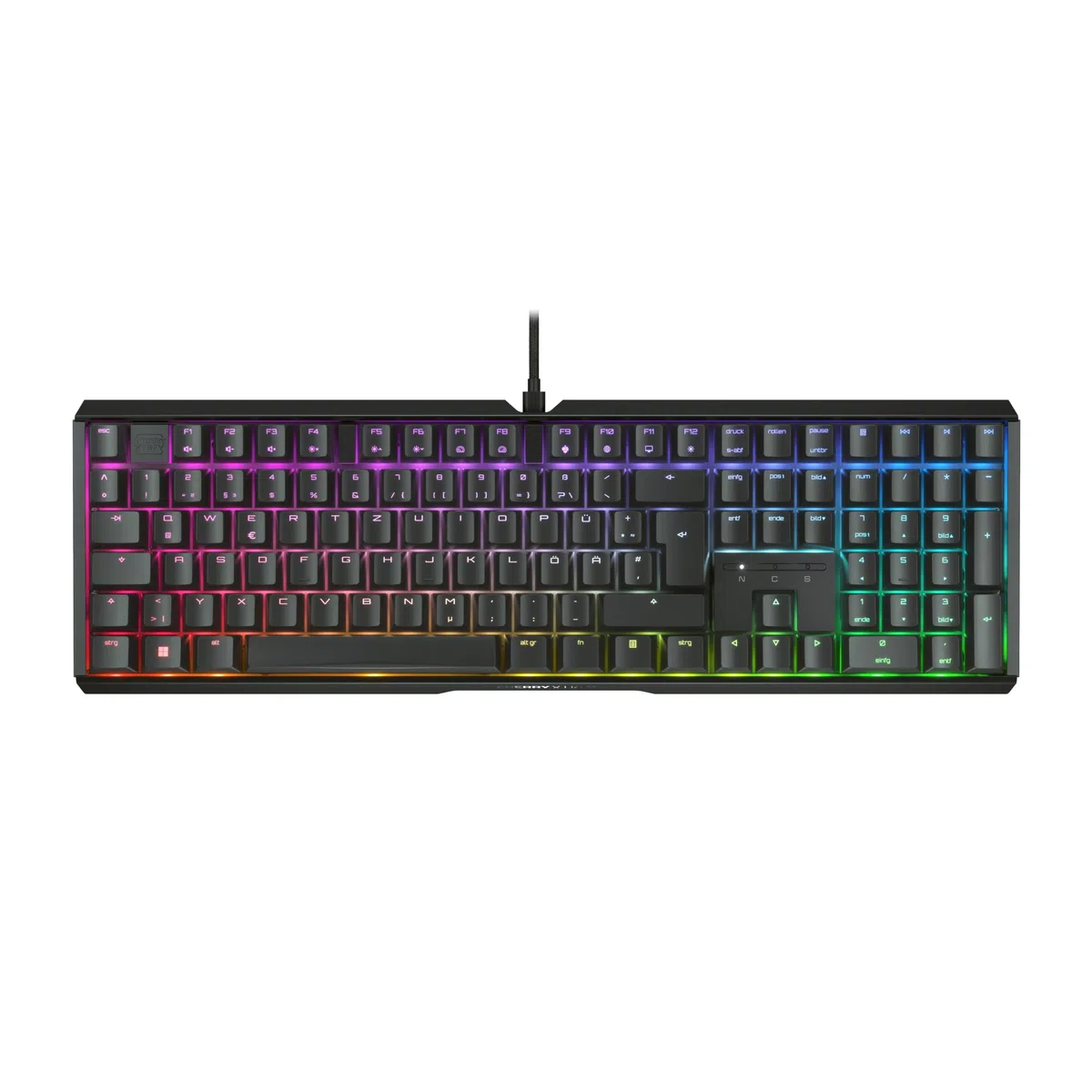 CHERRY XTRFY MX 3.1, Tastiera da gaming meccanica, Layout per la Germania (QWERTZ), Illuminazione RGB, Alloggiamento in alluminio, USB-A, Interruttori MX2A RED, colore nero