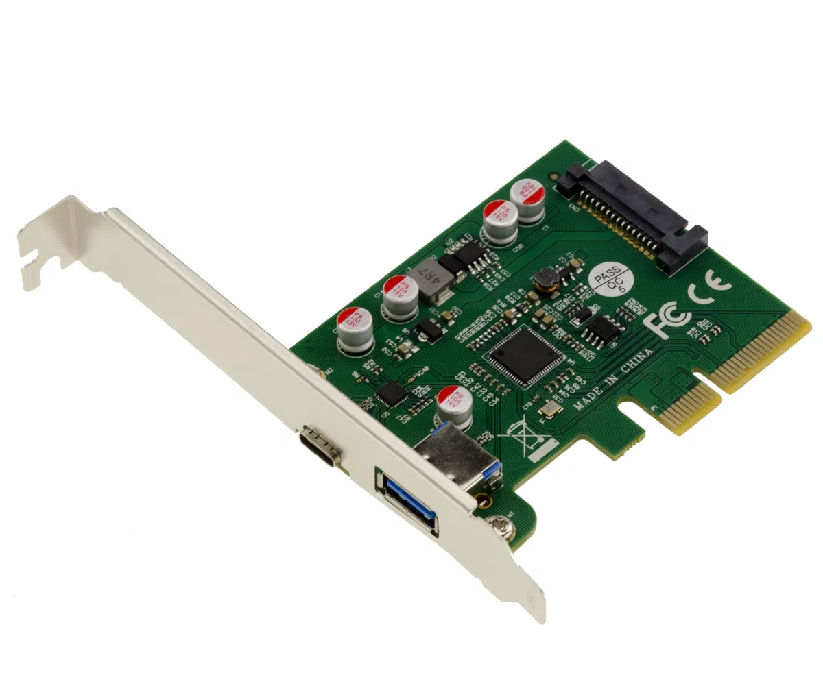 KALEA-INFORMATIQUE Scheda controller da PCI Express PCIe a USB 3.1 10GB con 2 porte esterne: 1x tipo A + 1x tipo C con chipset ASM1142