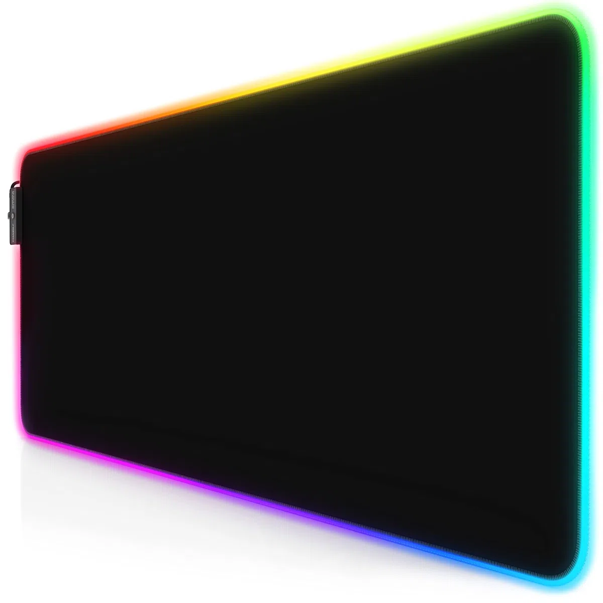 TITANWOLF - RGB Tappetino per Mouse da Gioco XXL - 800x300mm - 11 LED Colori e Effetti di Luce - Precisione e velocità - Lato Inferiore gommato - Lavabile